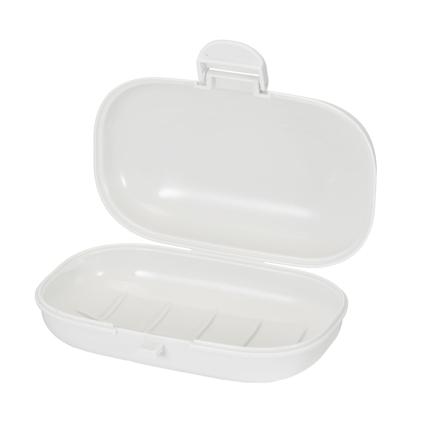 Travel Soap Dish, Plastic Portable Soap Box Box 4.80"x3.07" White