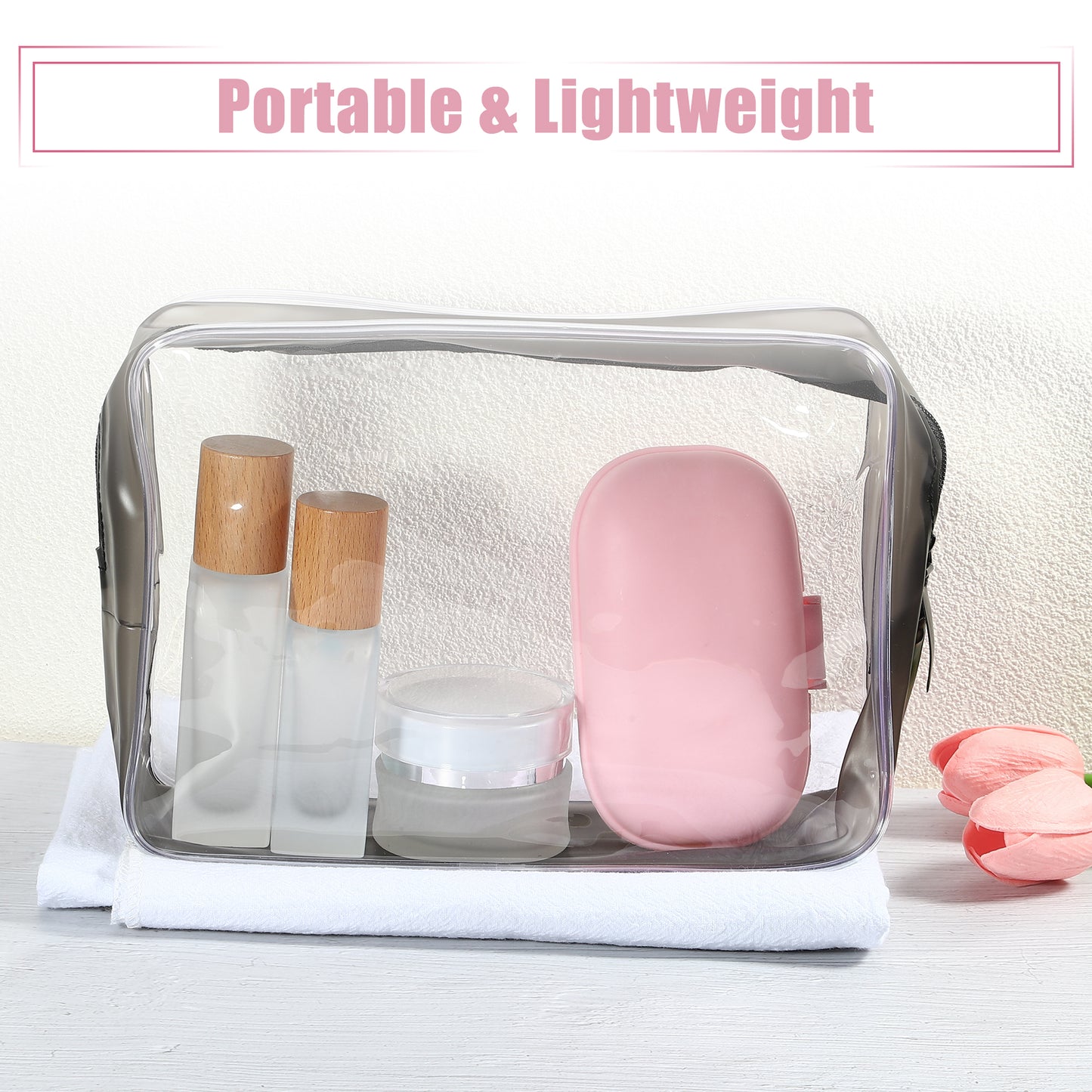Travel Soap Dish, Plastic Portable Soap Box Box 4.80"x3.07" Pink