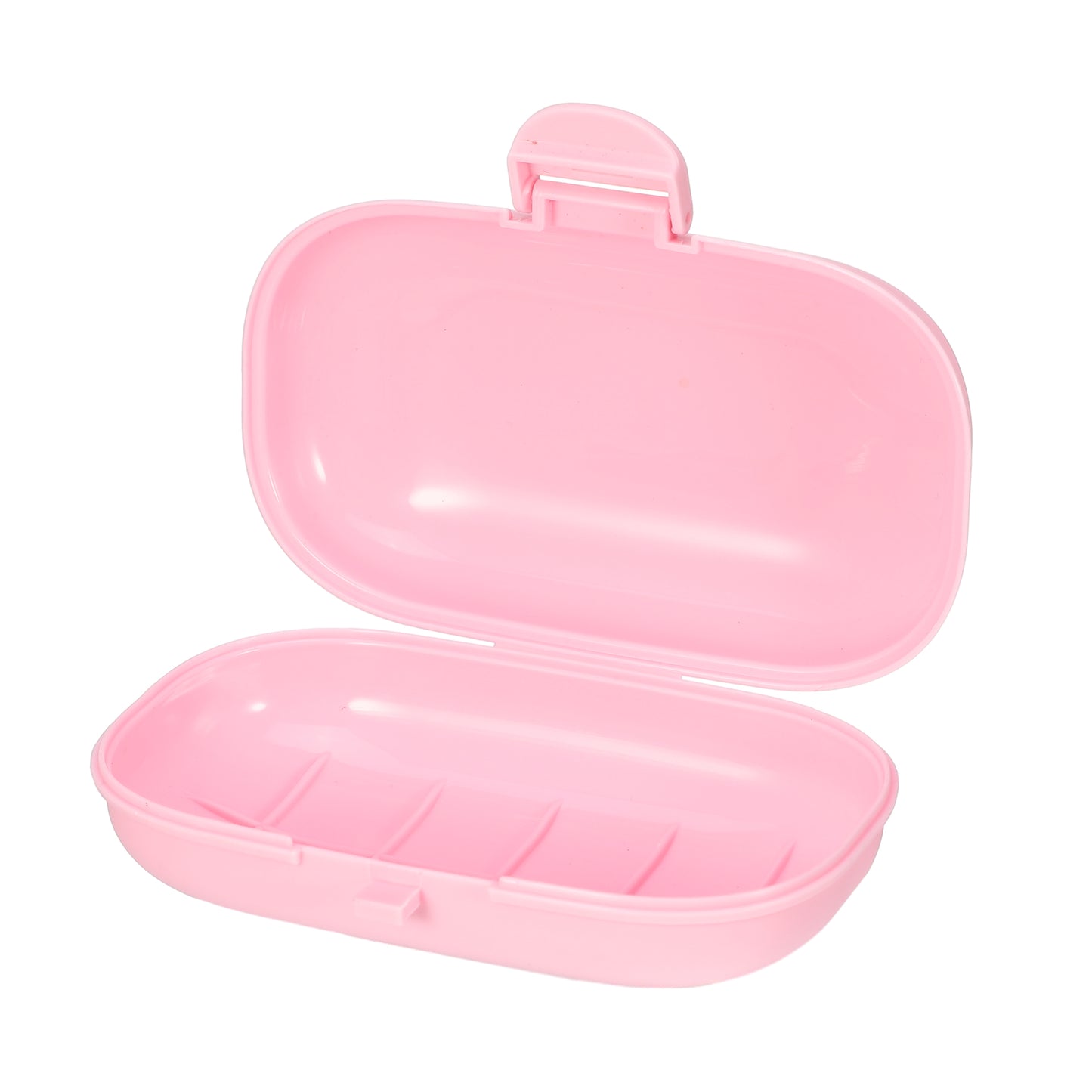 Travel Soap Dish, Plastic Portable Soap Box Box 4.80"x3.07" Pink