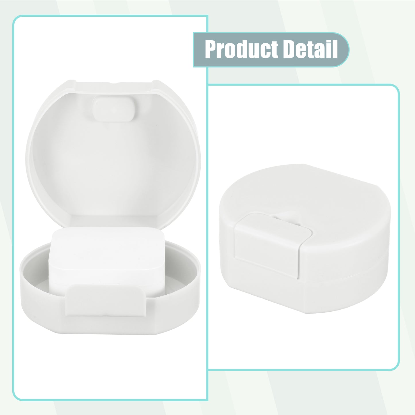 Travel Soap Dish, Portable Soap Storage Box 3.27"x2.91" White