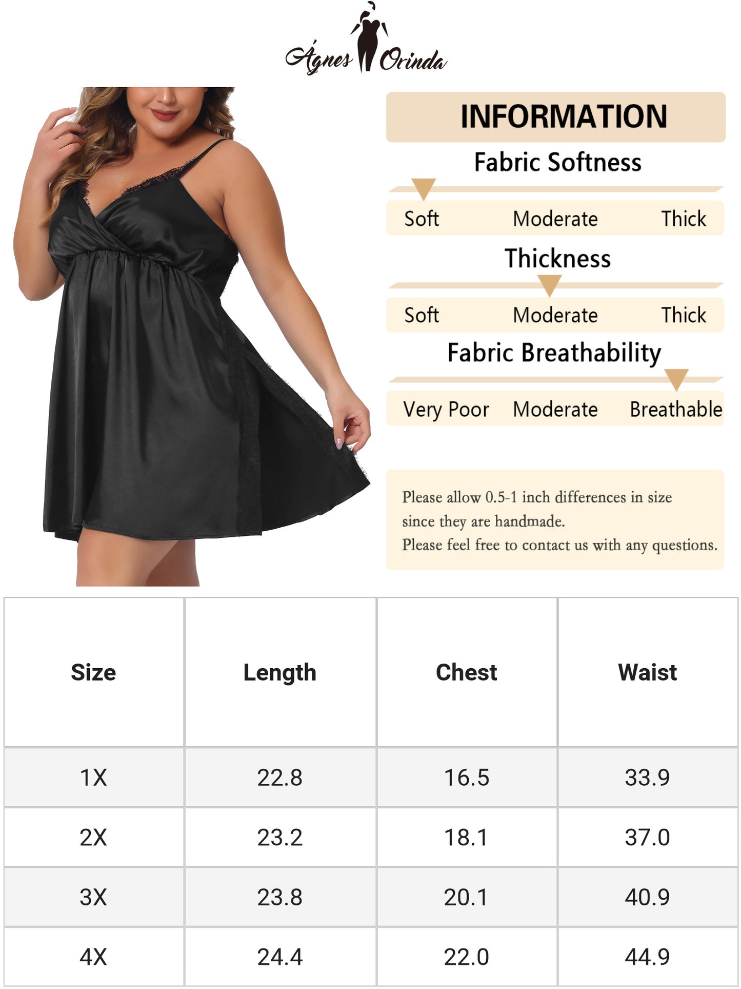 Women Plus Size Satin Sexy Lace Chemise Nightgown Lingerie Side Slit Sleepwear