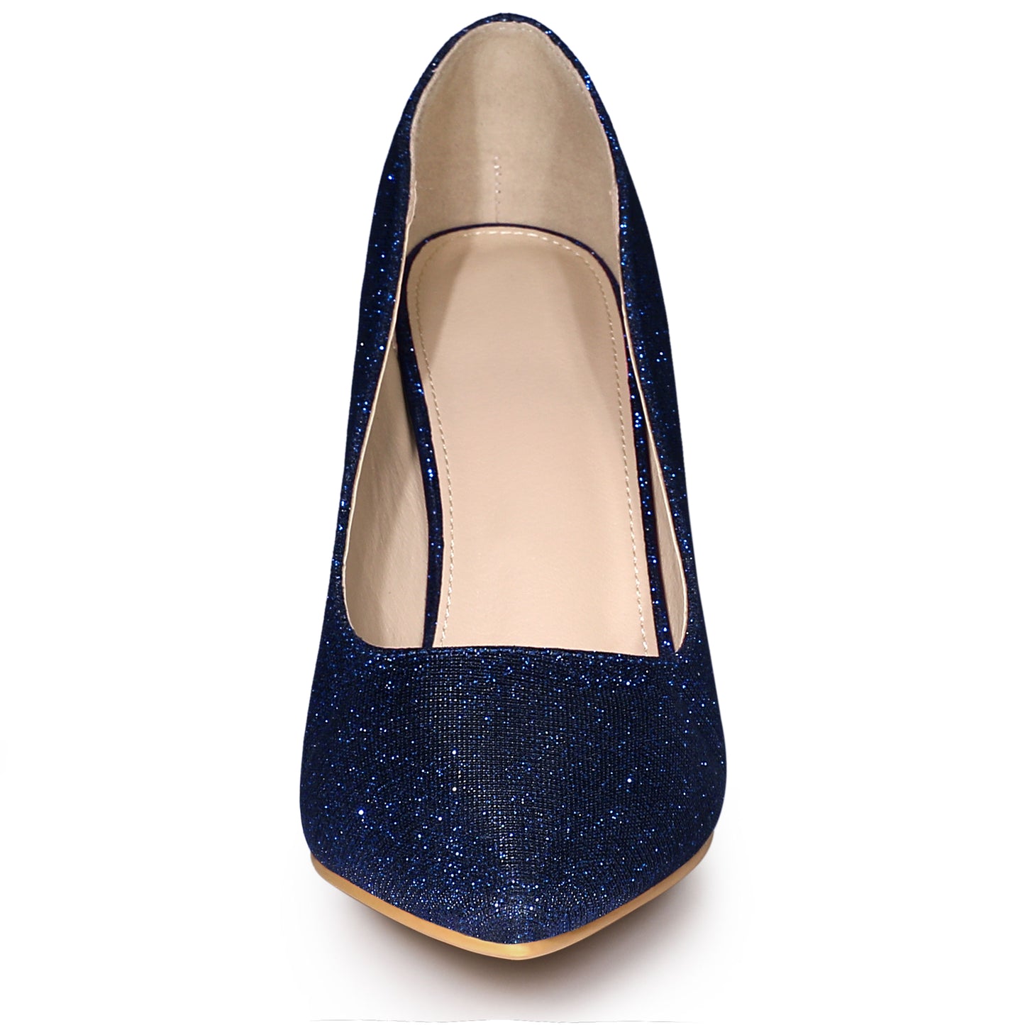 Zapatos de tacón alto de aguja con purpurina para mujer