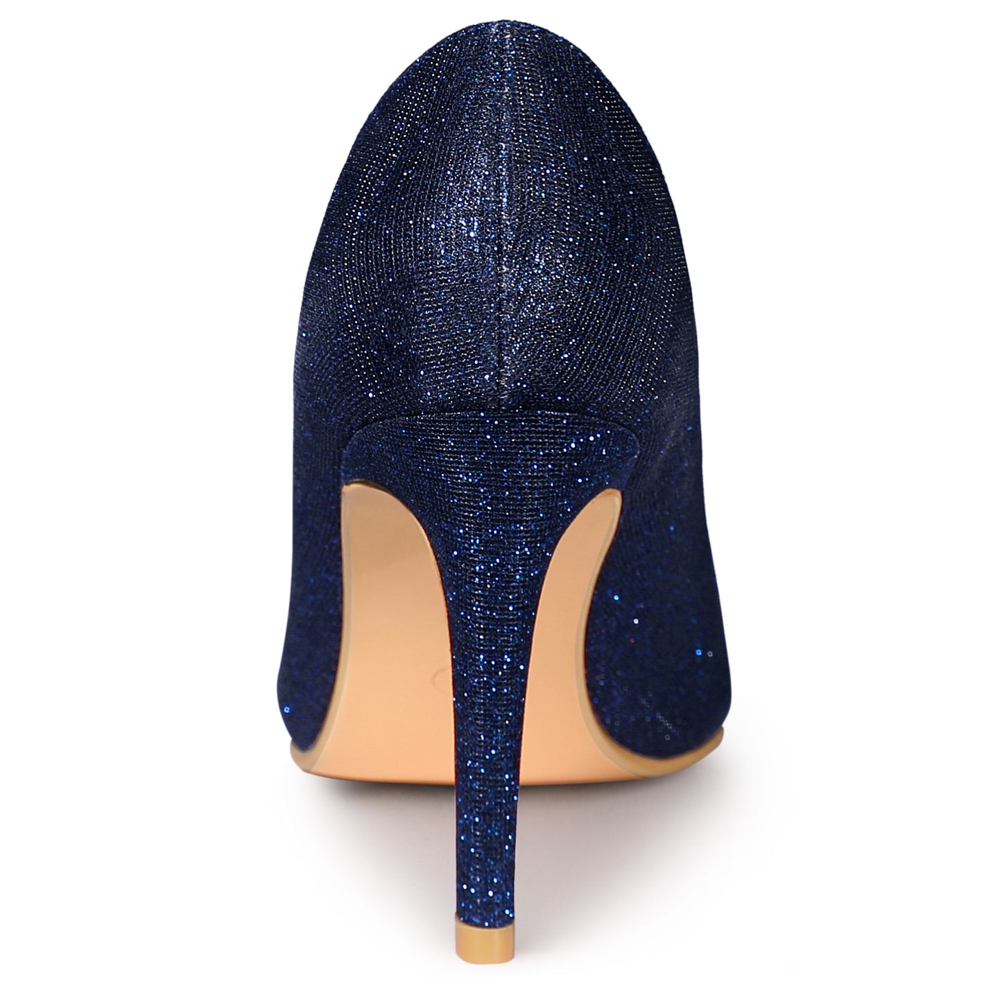 Zapatos de tacón alto de aguja con purpurina para mujer