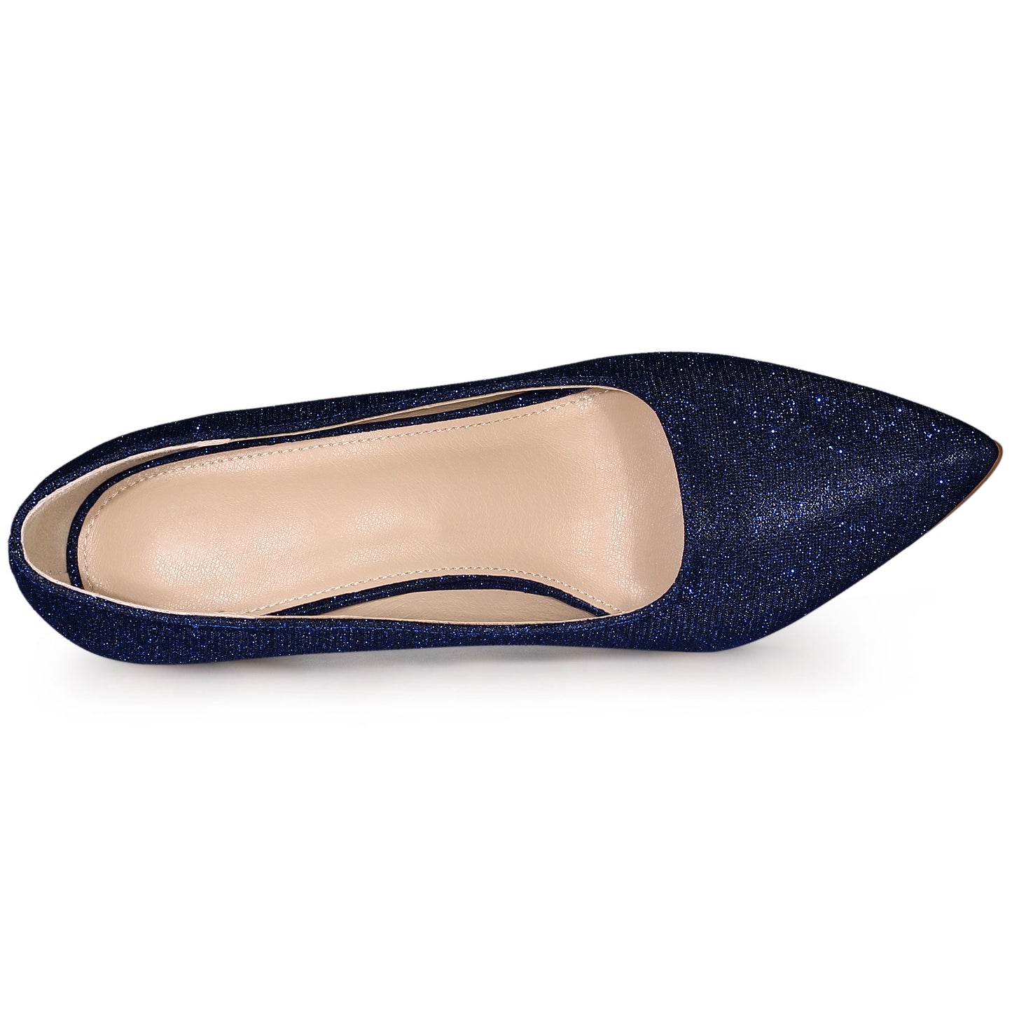 Zapatos de tacón alto de aguja con purpurina para mujer