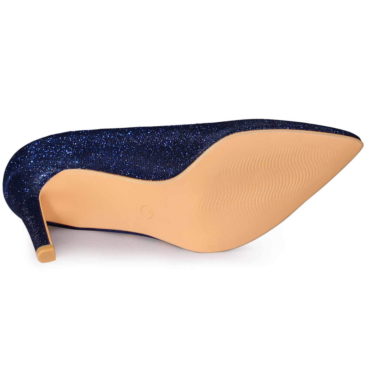 Zapatos de tacón alto de aguja con purpurina para mujer