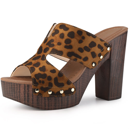 Sandalias de plataforma con tacón alto y plataforma para mujer