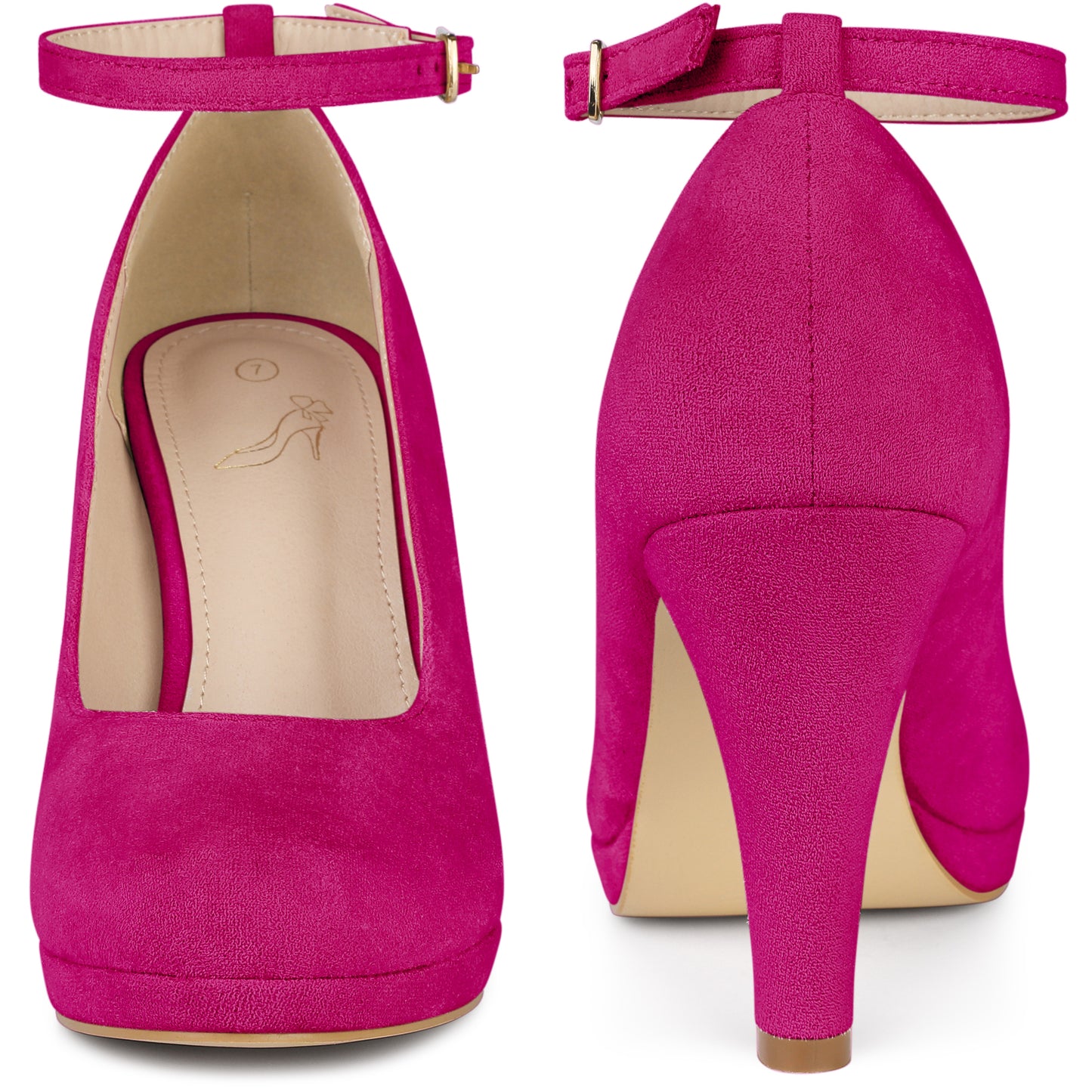 Zapatos Mary Jane para mujer con tacones de aguja y punta redonda
