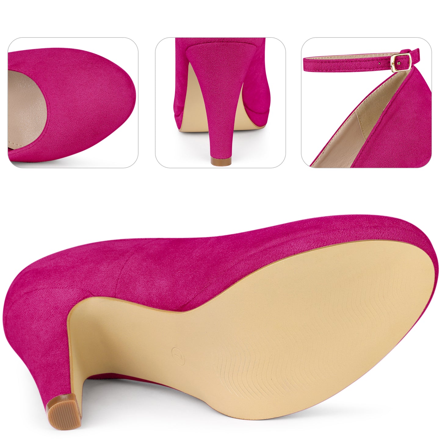 Zapatos Mary Jane para mujer con tacones de aguja y punta redonda