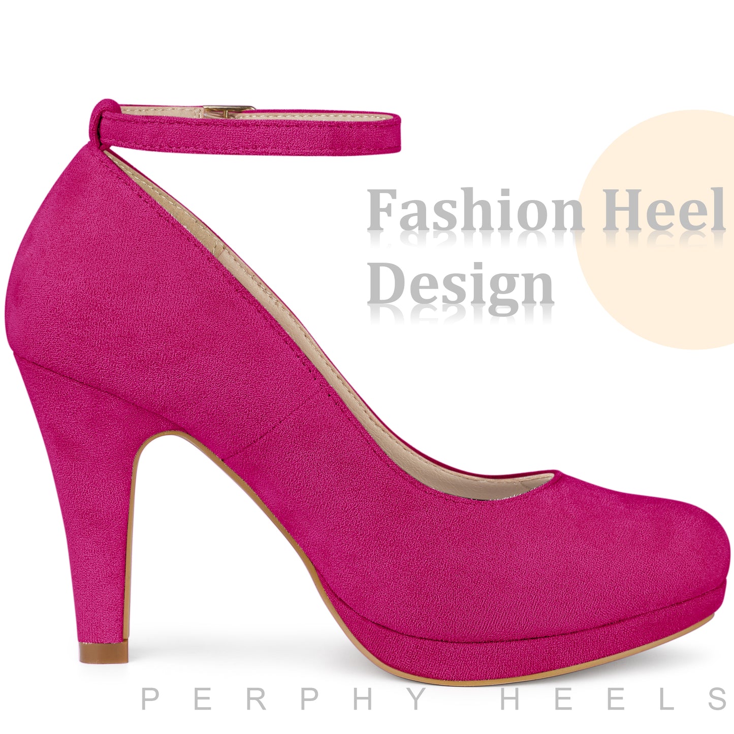 Zapatos Mary Jane para mujer con tacones de aguja y punta redonda