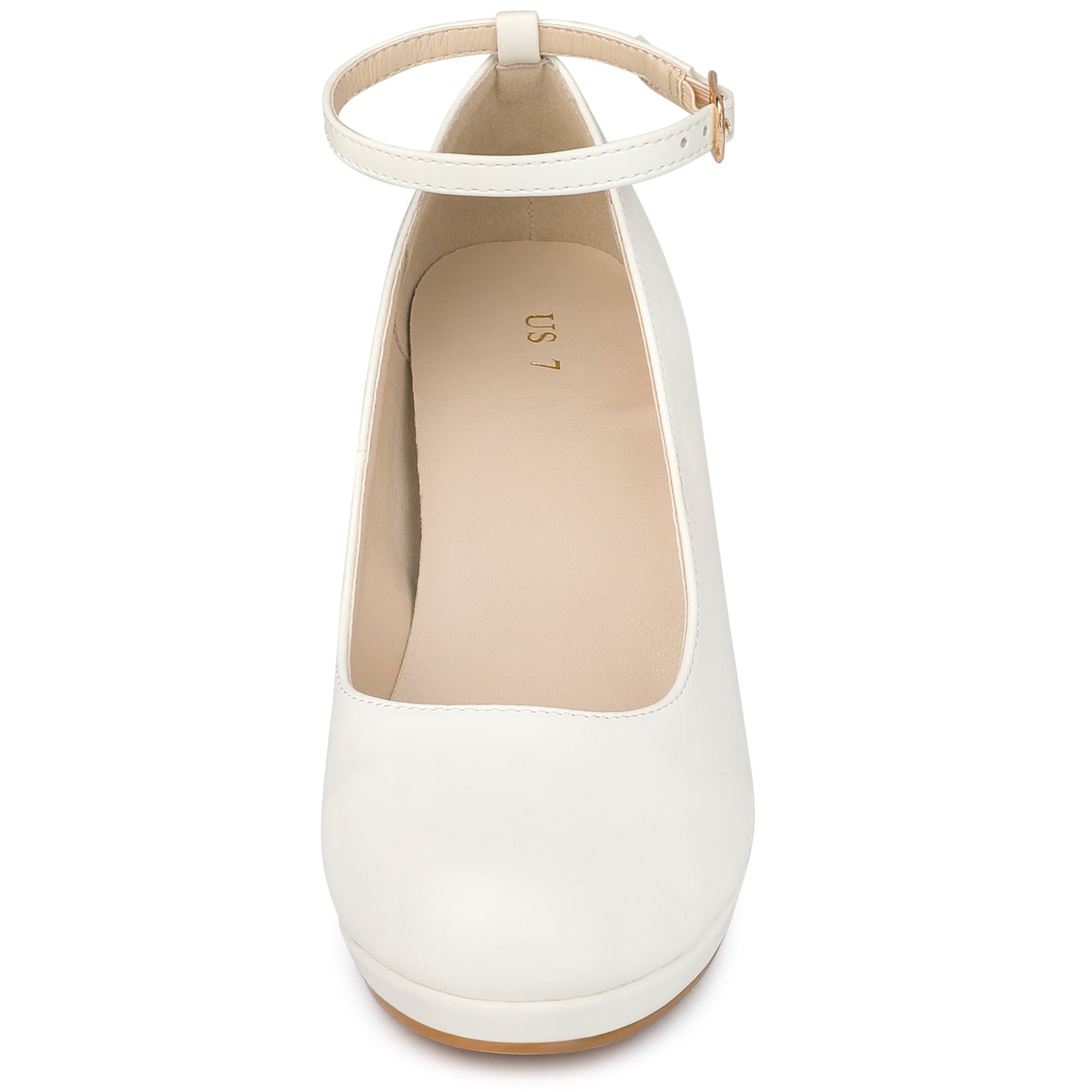 Zapatos de tacón de aguja con tiras en el tobillo y punta redonda para mujer