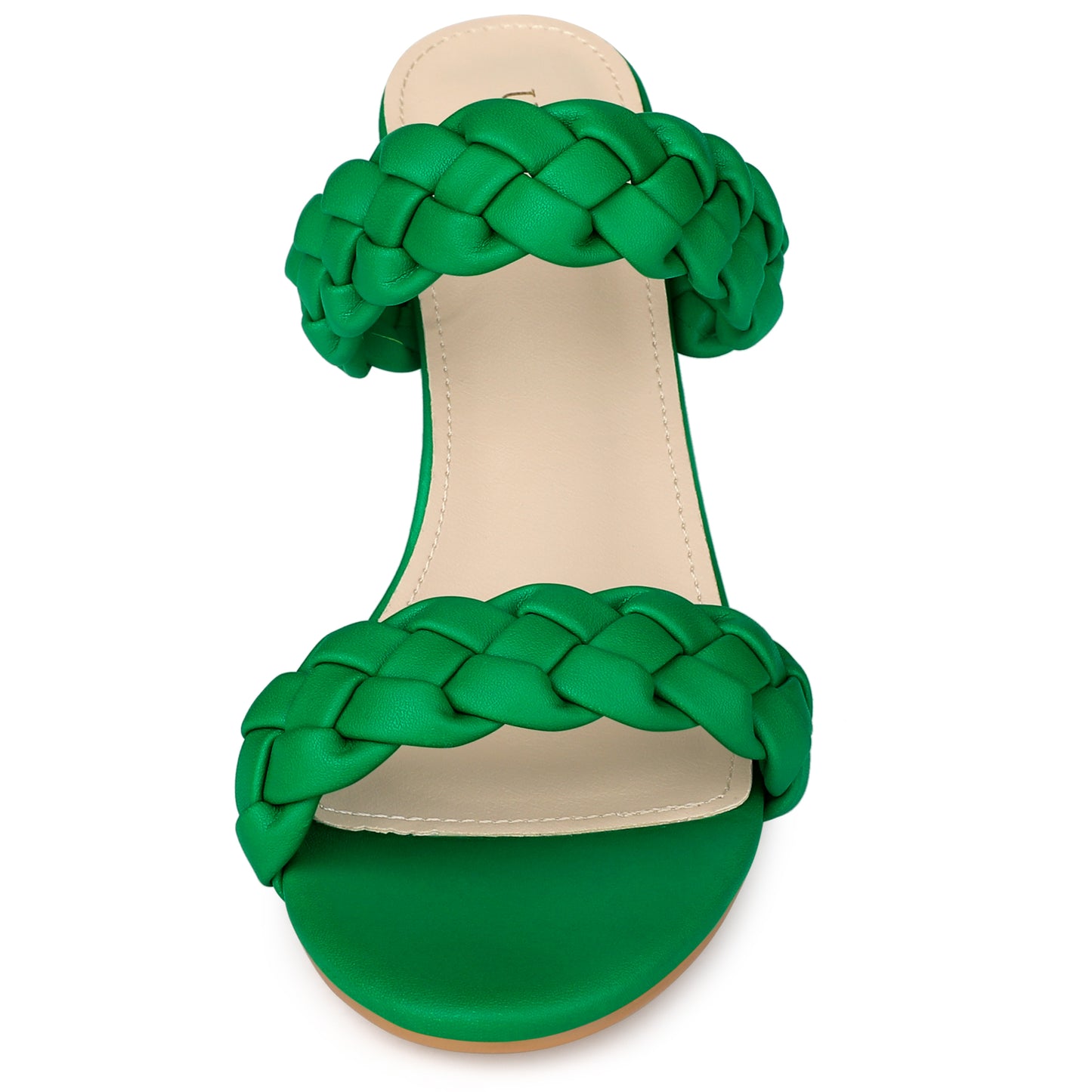 Sandalias de tacón grueso con plataforma y trenzado para mujer