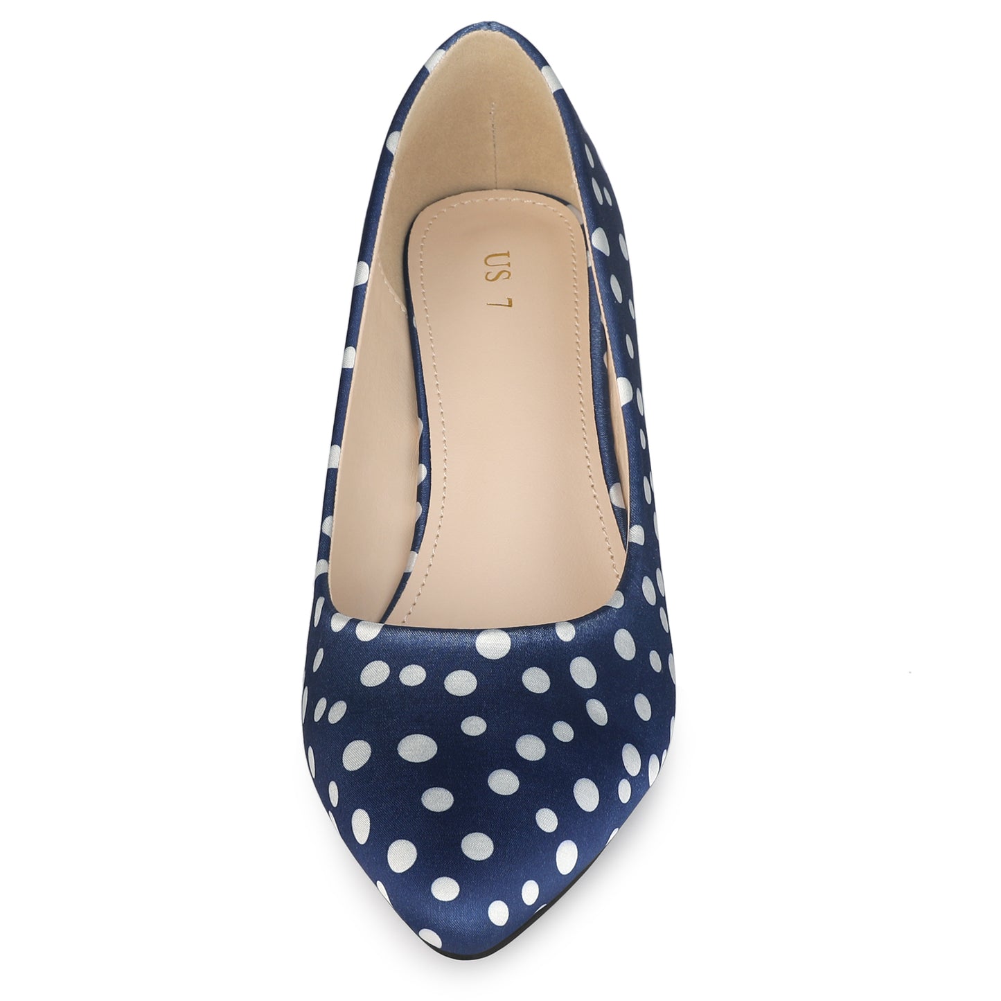 Zapatos de tacón alto con lunares y punta puntiaguda para mujer