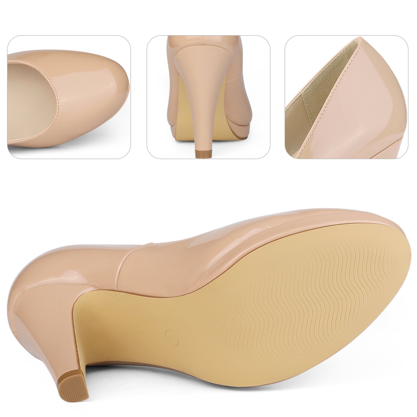 Zapatos Mary Jane con plataforma y tacón de aguja y punta redonda para mujer