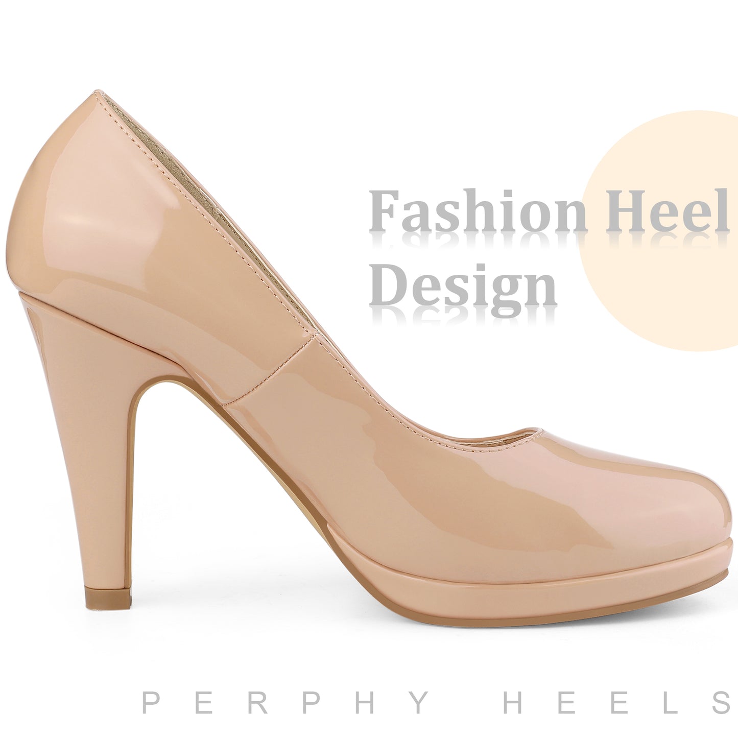 Zapatos Mary Jane con plataforma y tacón de aguja y punta redonda para mujer