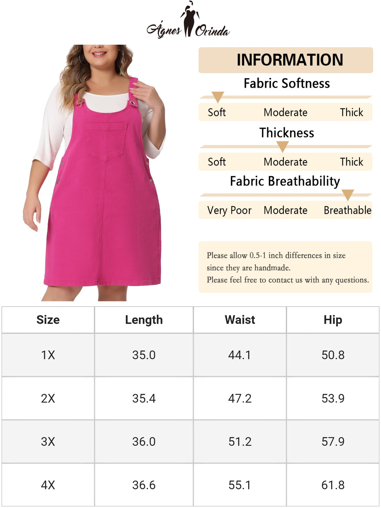 Vestido de mezclilla con tirantes y falda tipo jersey para mujer, talla grande