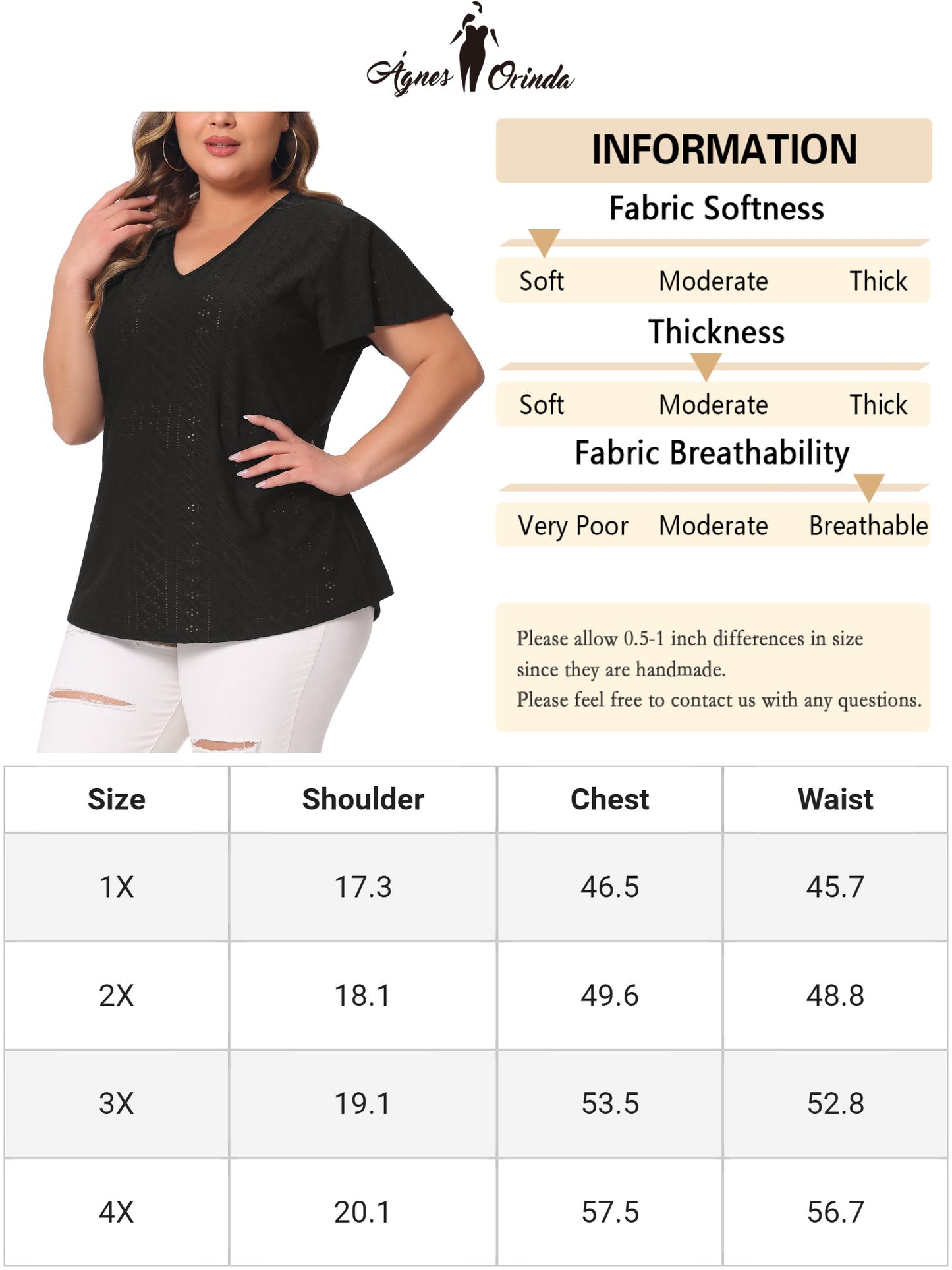 Women's Plus Size Summer Tee V Neck Hollow Flare Short Sleeve Casual Top Tunic
