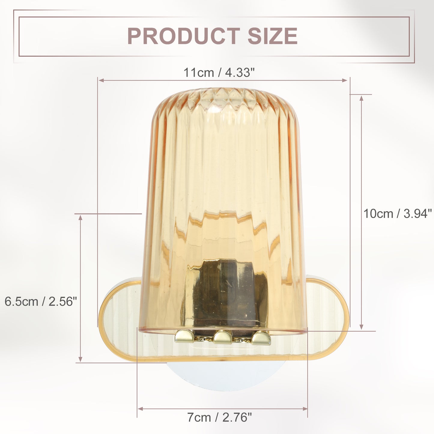 1 Set Cloud Shaped Wall Mounted Toothbrush Holder with Cup, 4.33"x2.56" Orange