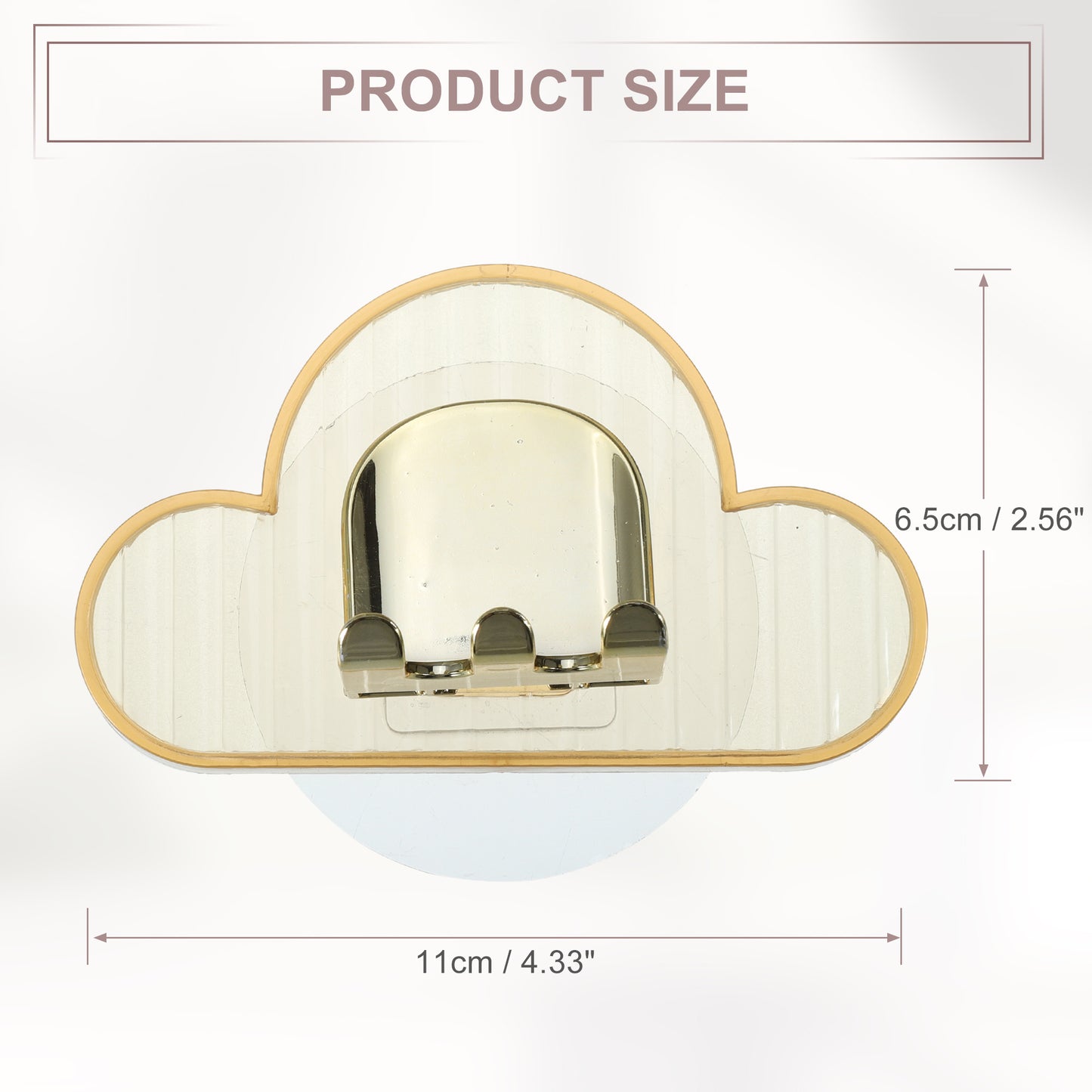 Portacepillos de dientes de pared con forma de nube para baño, 11 x 6,5 cm, color naranja