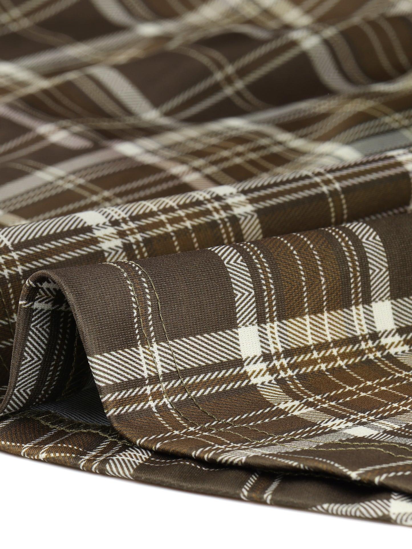 Women's Plaid High Waist Casual A-Line Flare Zip-Up Preppy Checks Flare Mini Skirts