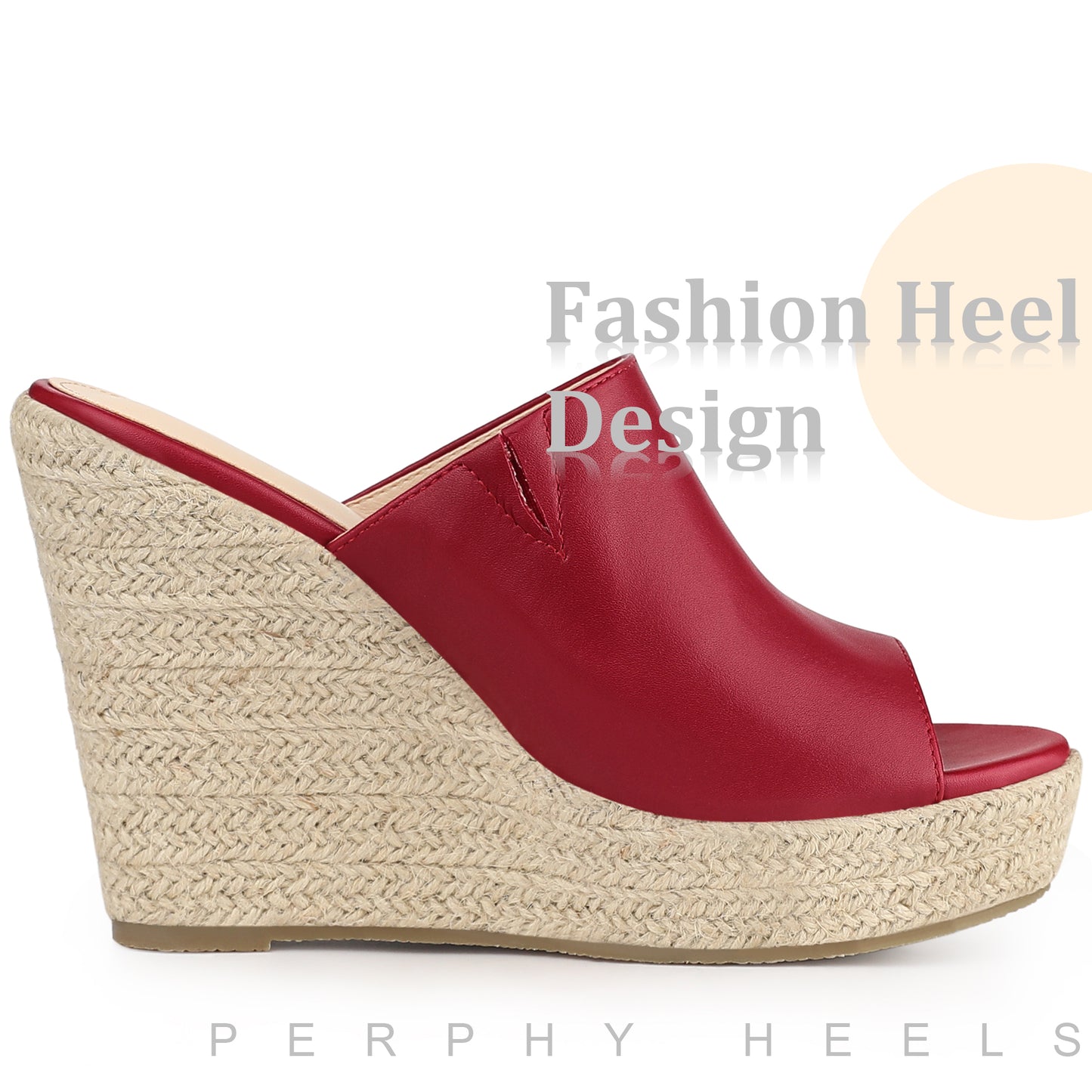 Women Open Toe Espadrille Wedge Heel Platform Slide Sandal