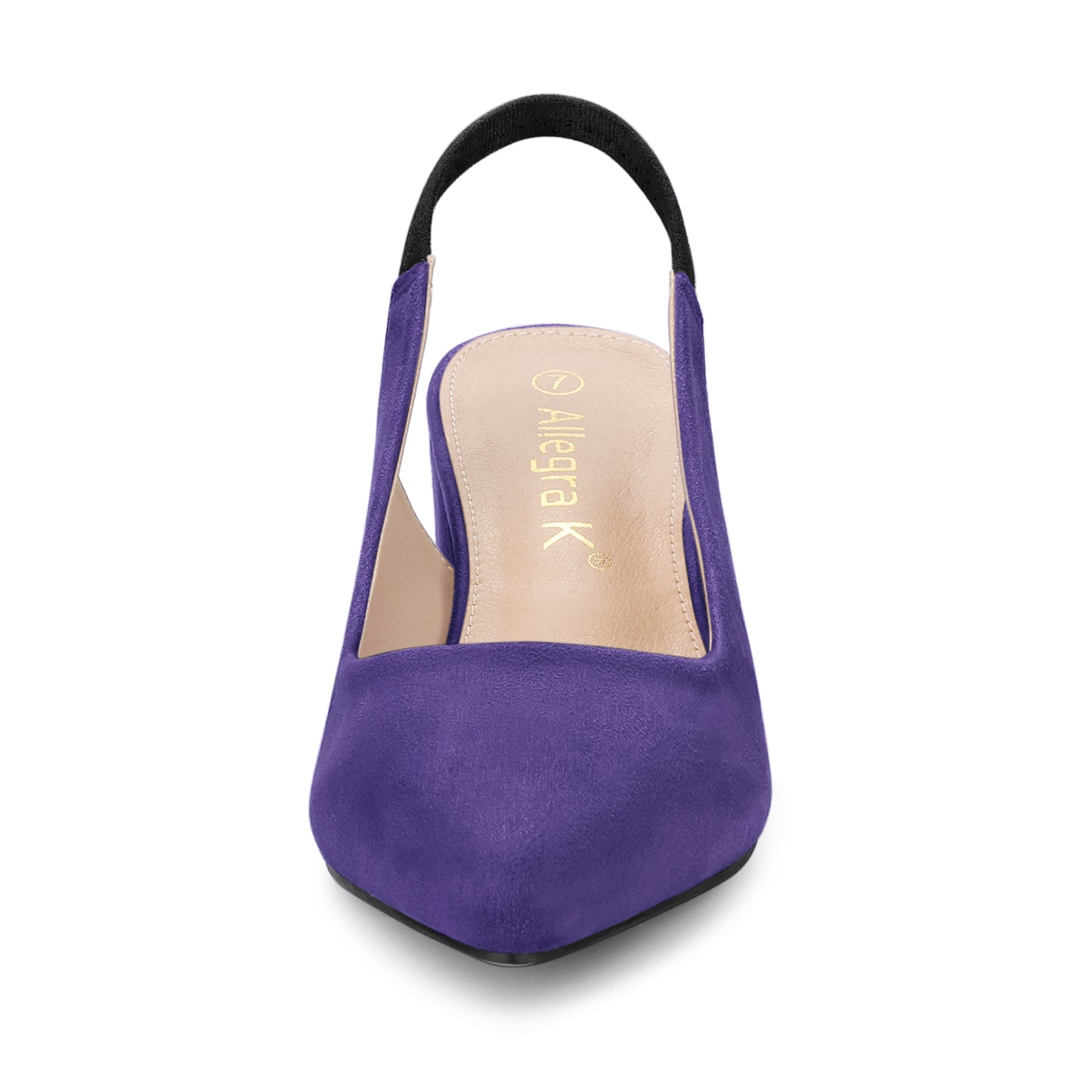 Zapatos de tacón de bloque con punta puntiaguda para mujer