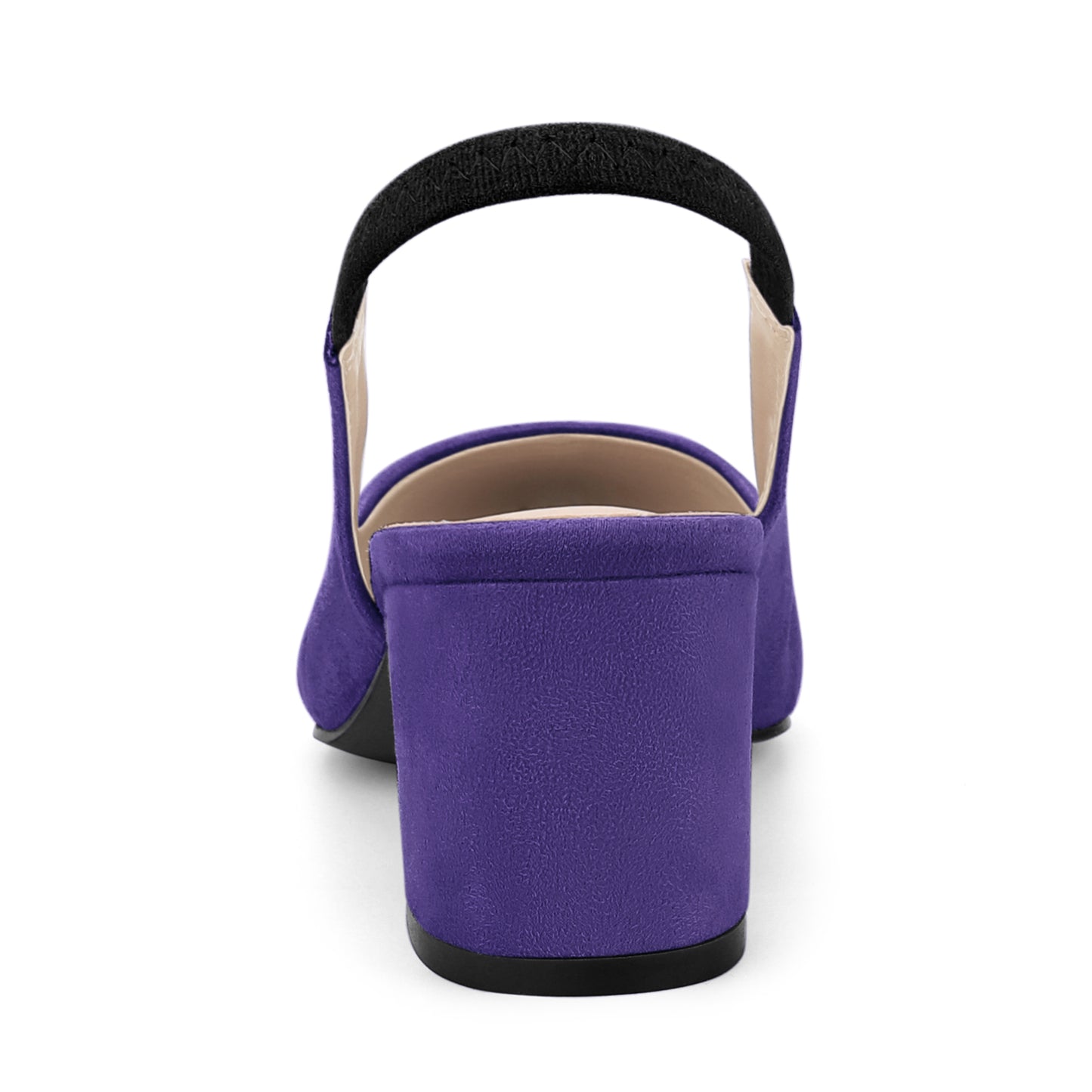 Zapatos de tacón de bloque con punta puntiaguda para mujer