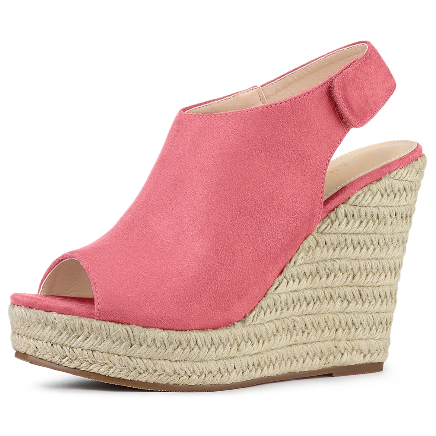 Sandalias de cuña con plataforma y tacón de alpargatas para mujer