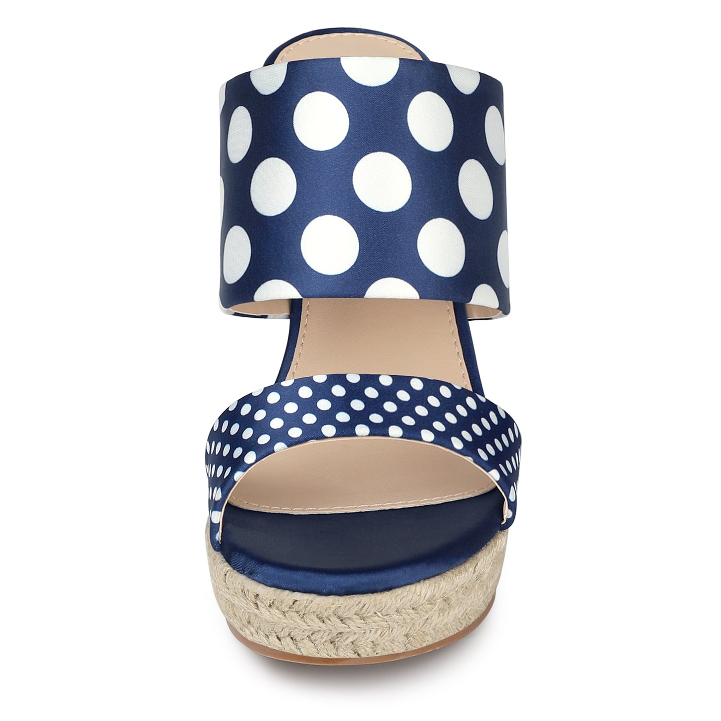 Women's Platform Polka Dots Heel Espadrille Wedge Sandals