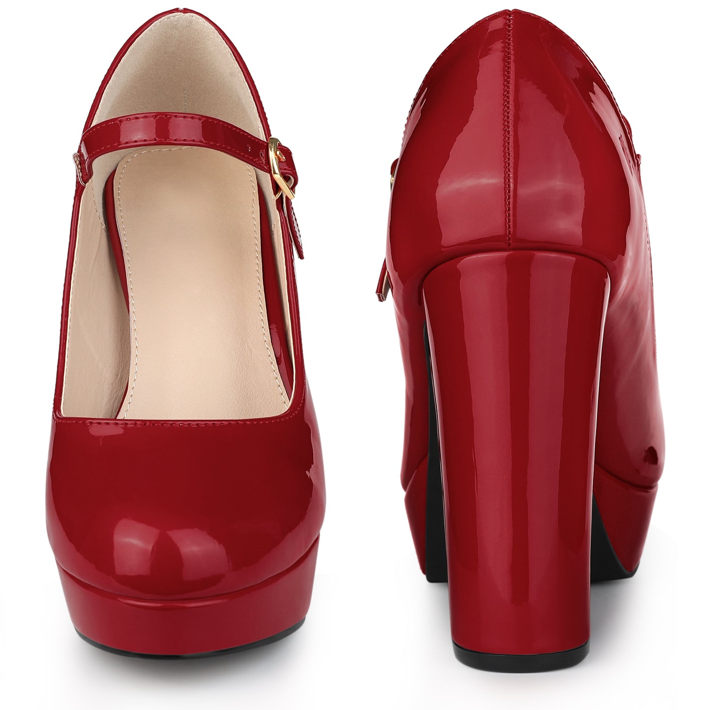 Zapatos Mary Jane de plataforma para mujer, tacones altos y gruesos