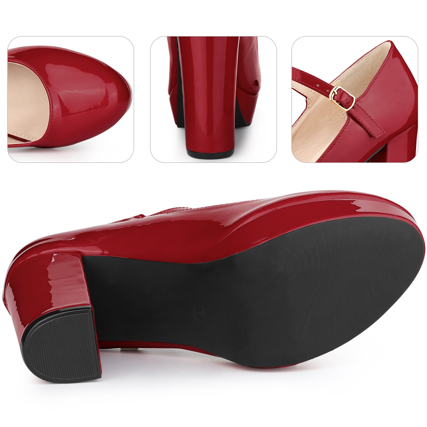 Zapatos Mary Jane de plataforma para mujer, tacones altos y gruesos