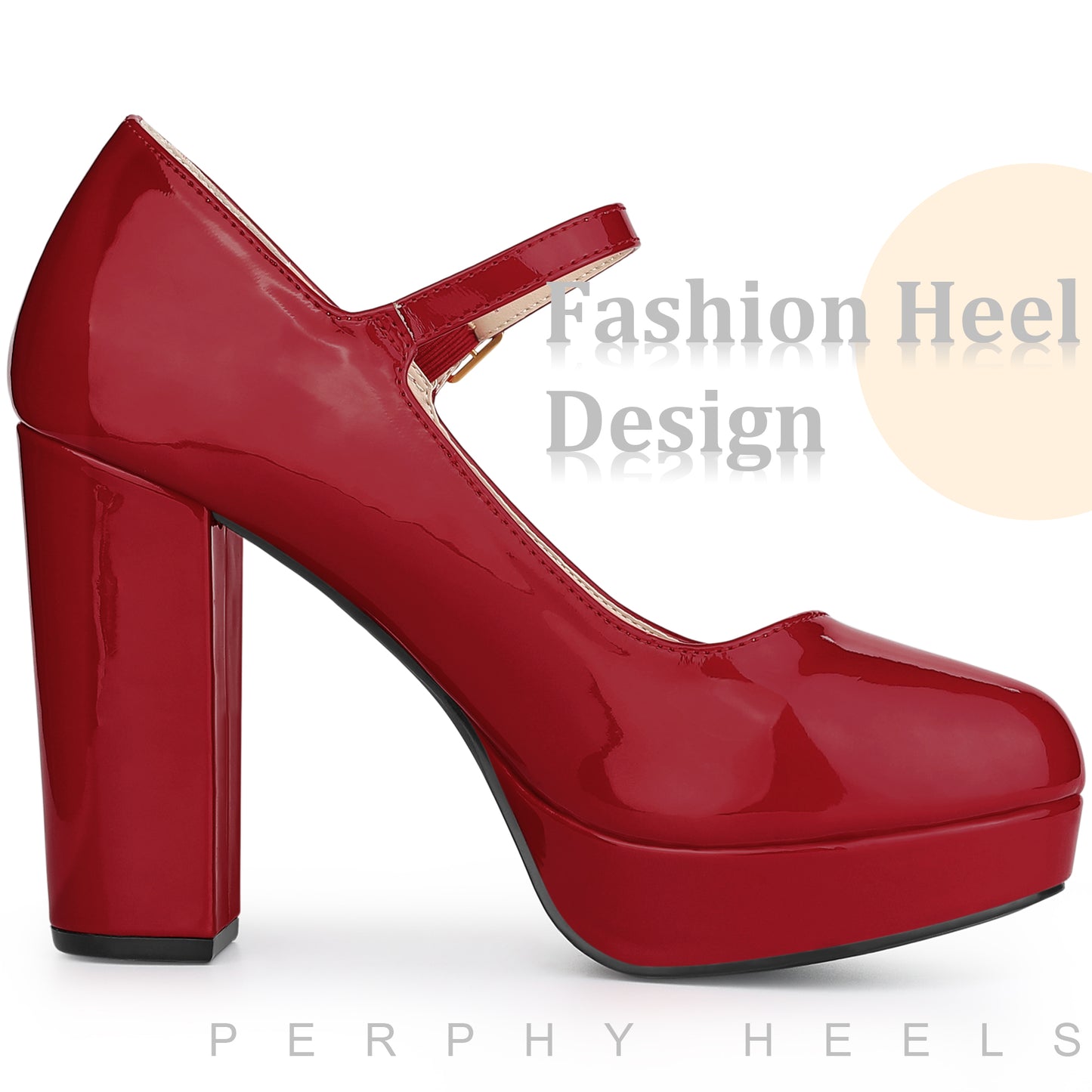 Zapatos Mary Jane de plataforma para mujer, tacones altos y gruesos
