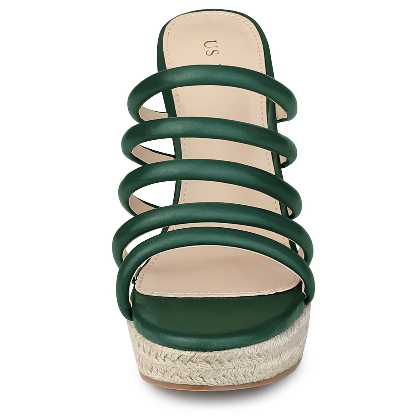 Sandalias de plataforma con tiras y cuña para mujer