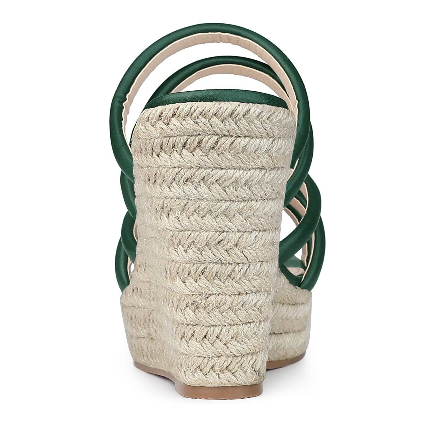 Sandalias de plataforma con tiras y cuña para mujer