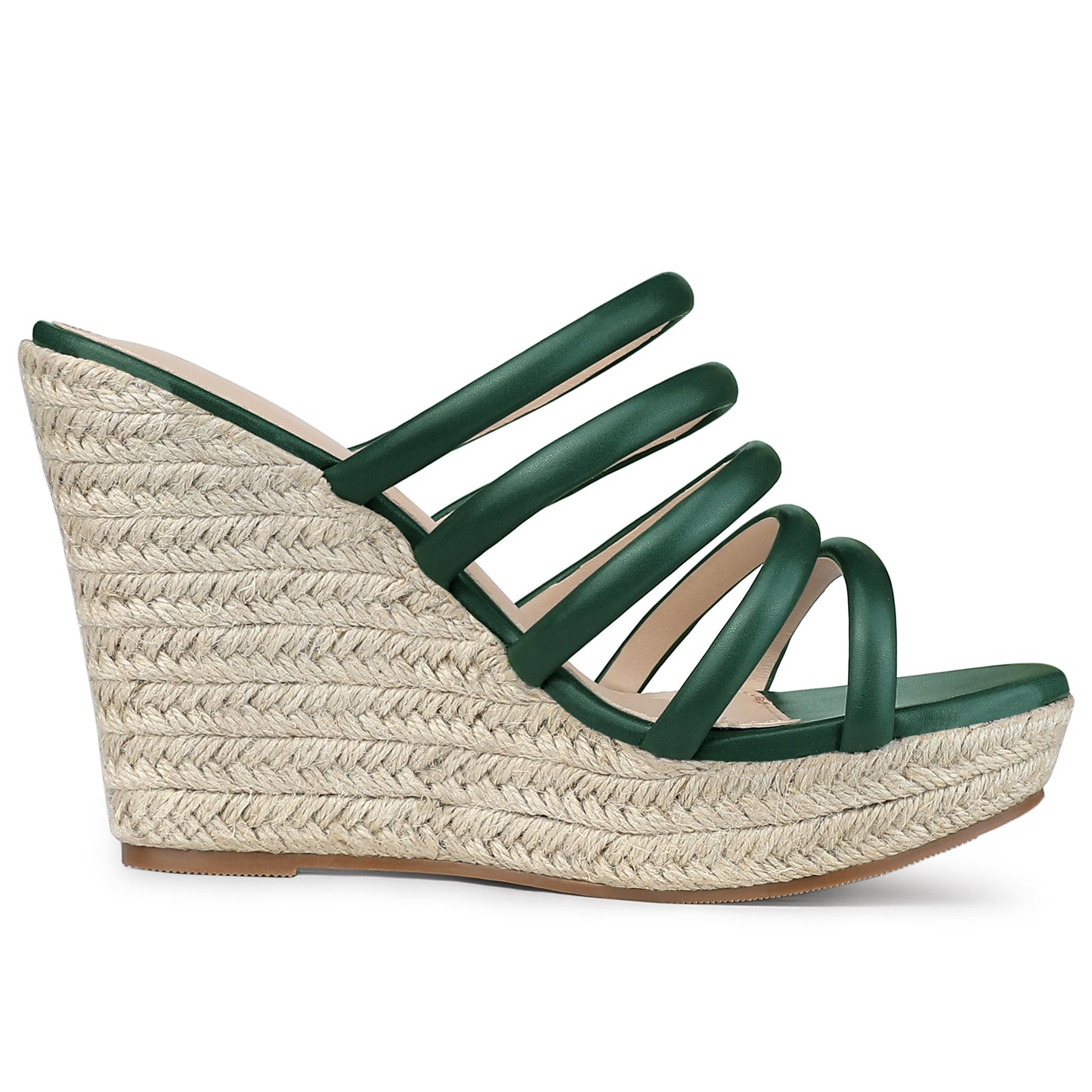 Sandalias de plataforma con tiras y cuña para mujer