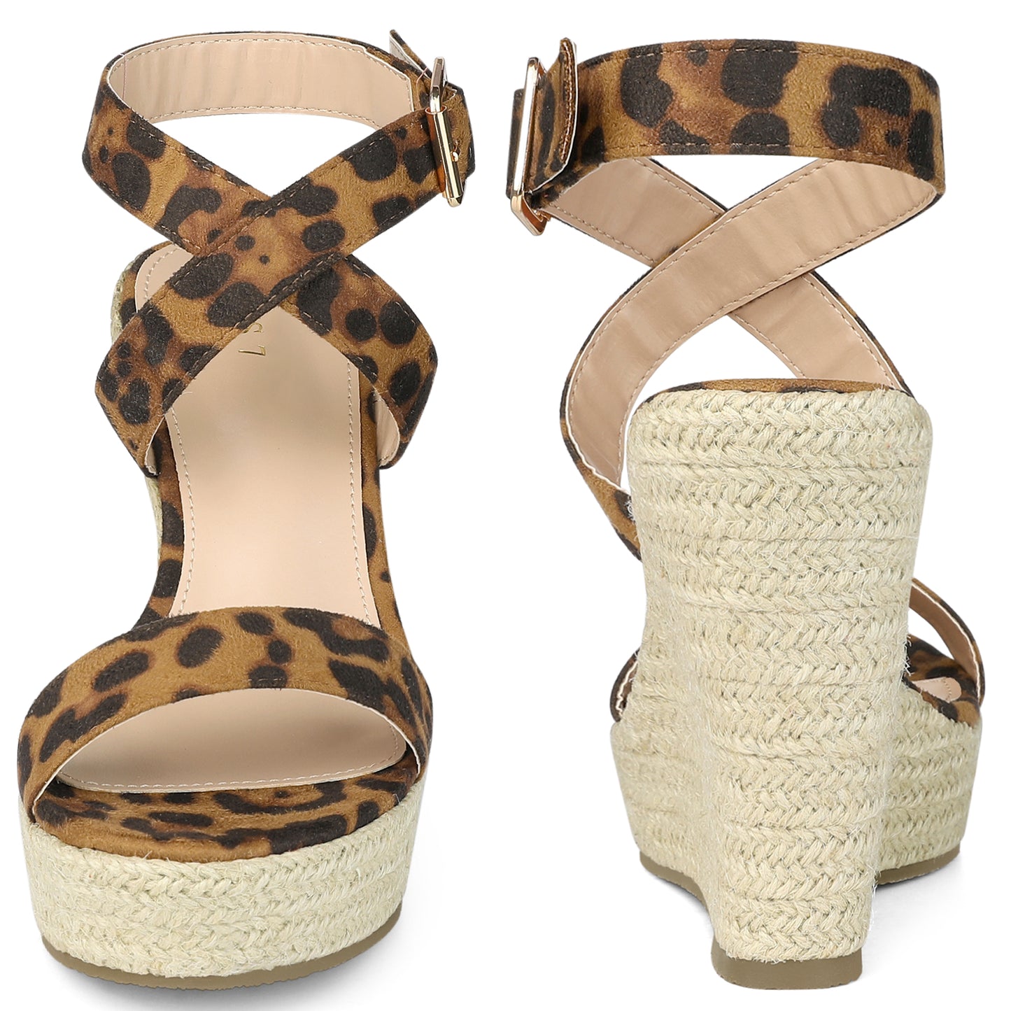Women Platform Open Toe Crisscross Espadrille Heel Wedge Sandals