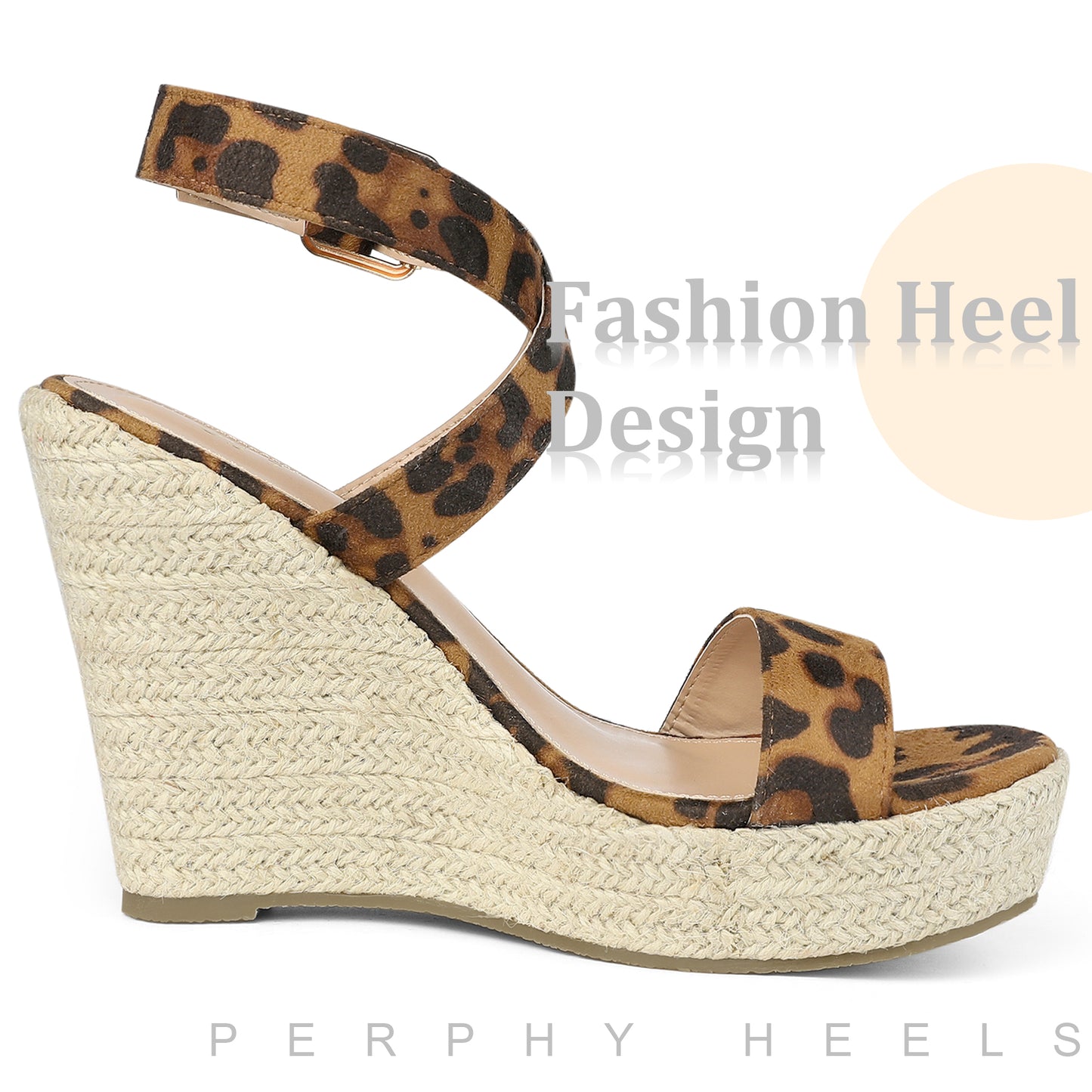 Women Platform Open Toe Crisscross Espadrille Heel Wedge Sandals