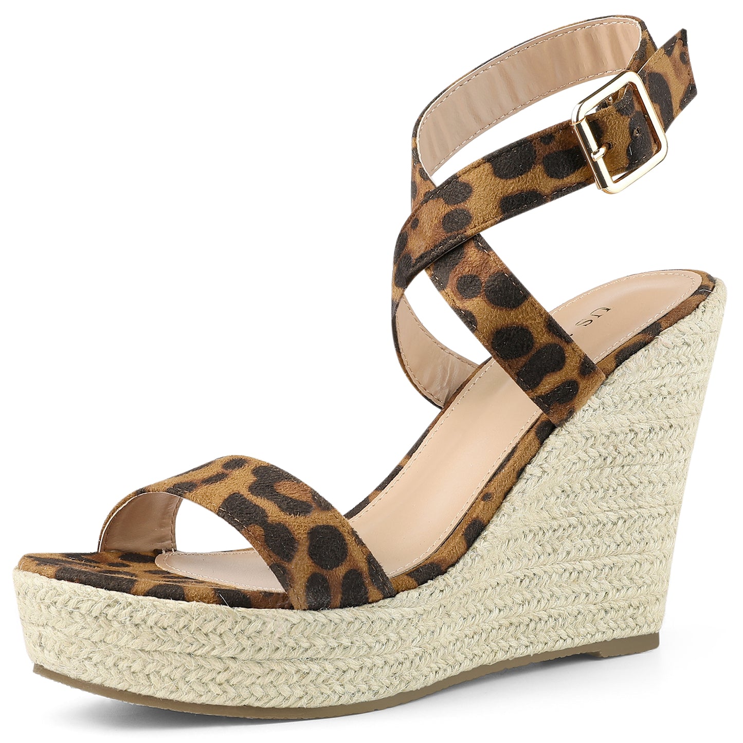 Women Platform Open Toe Crisscross Espadrille Heel Wedge Sandals