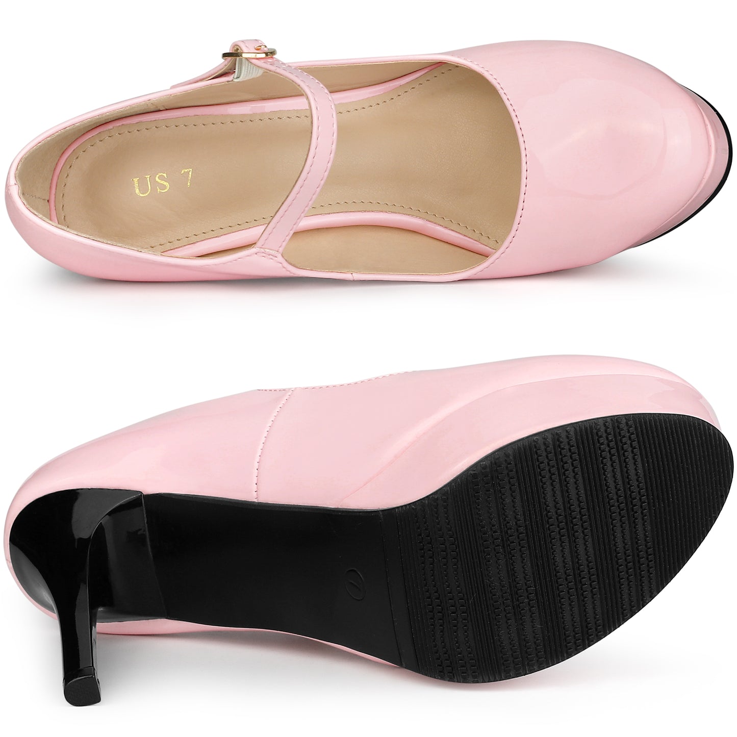 Zapatos de vestir Mary Jane con plataforma y tiras en el tobillo para mujer