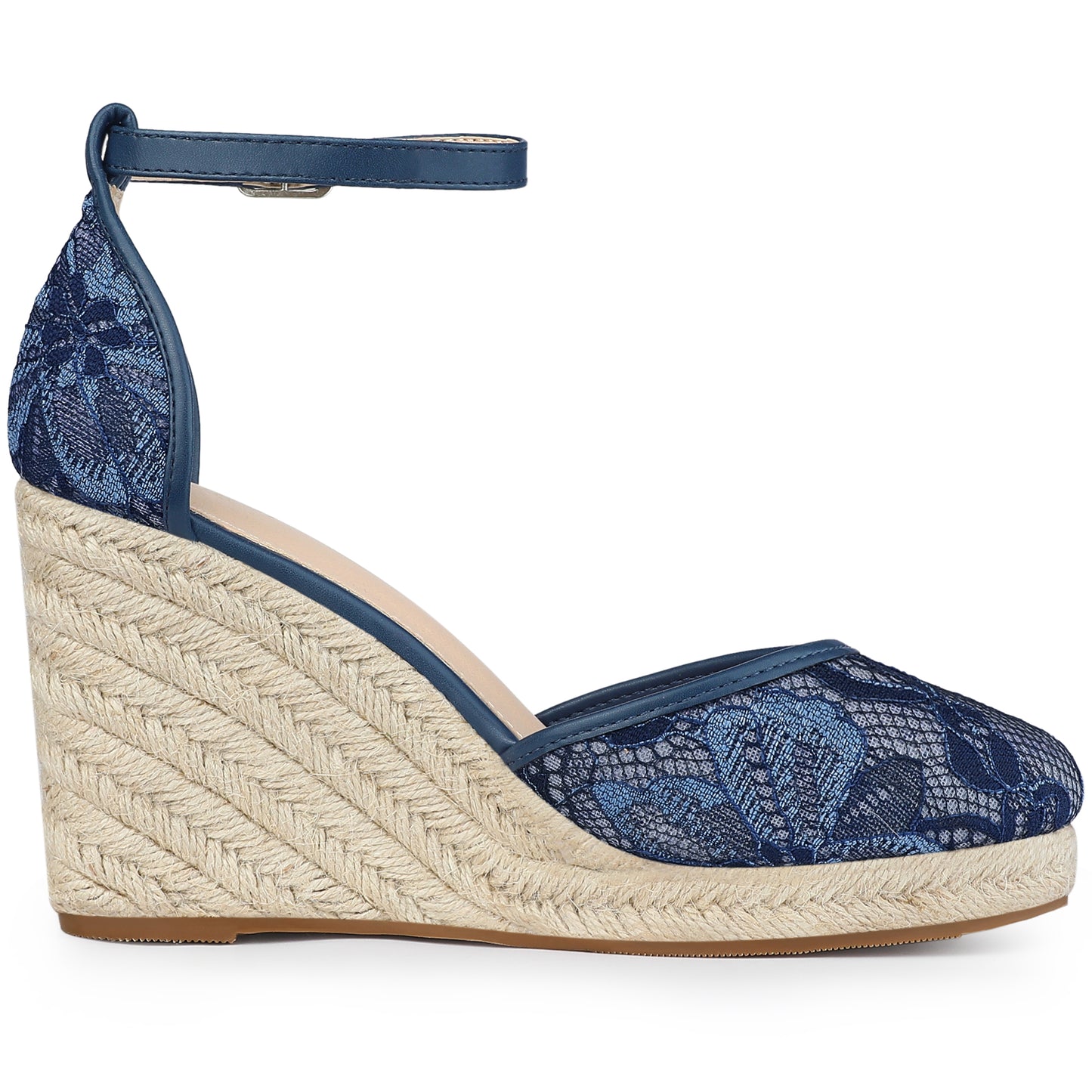 Women's Espadrille Platform Heels Lace Wedge Heel Sandals