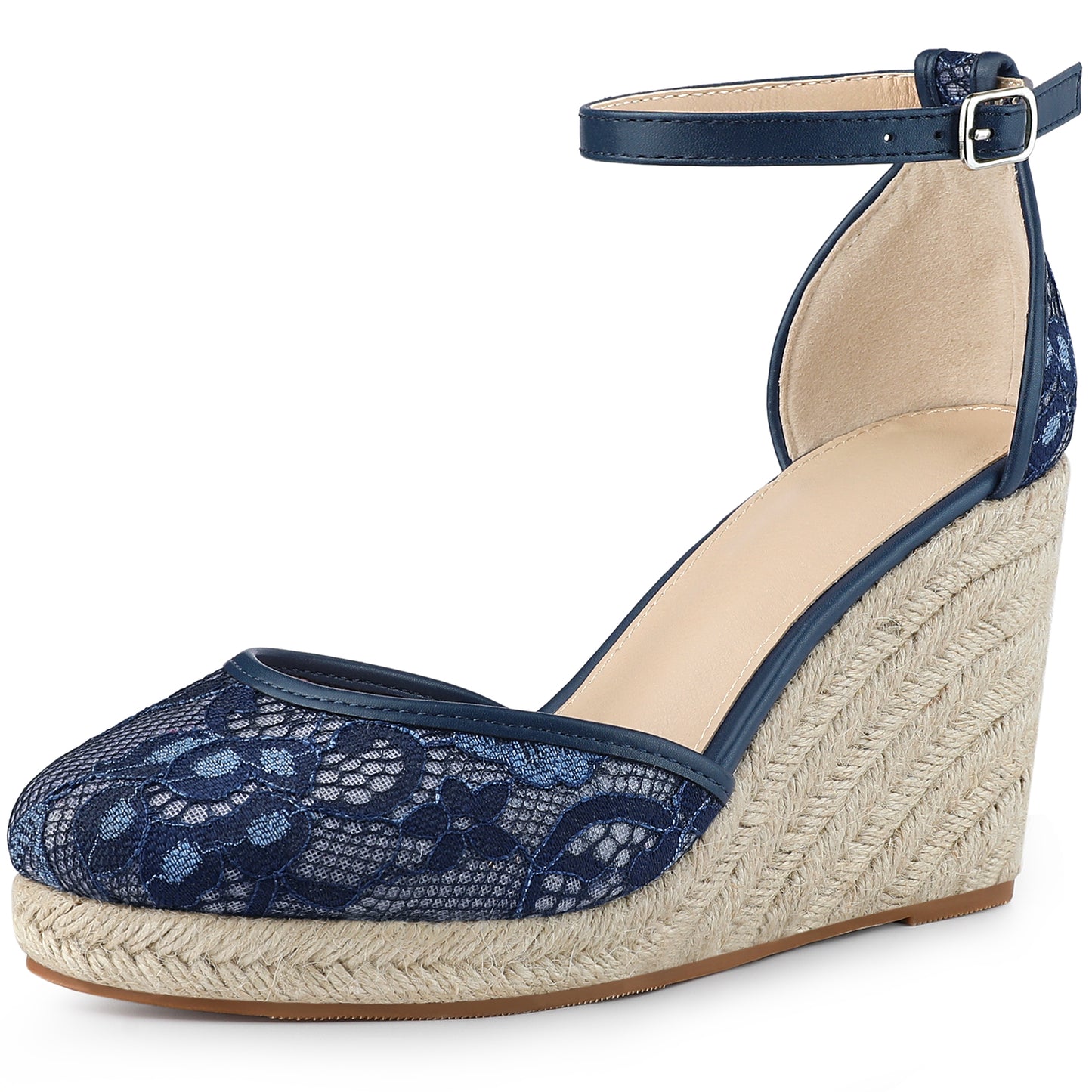 Women's Espadrille Platform Heels Lace Wedge Heel Sandals