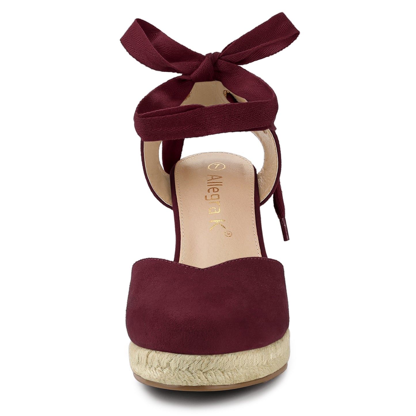 Sandalias de plataforma con cuña y cordones para mujer