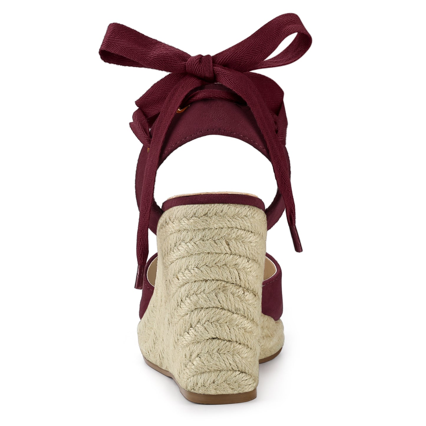 Sandalias de plataforma con cuña y cordones para mujer