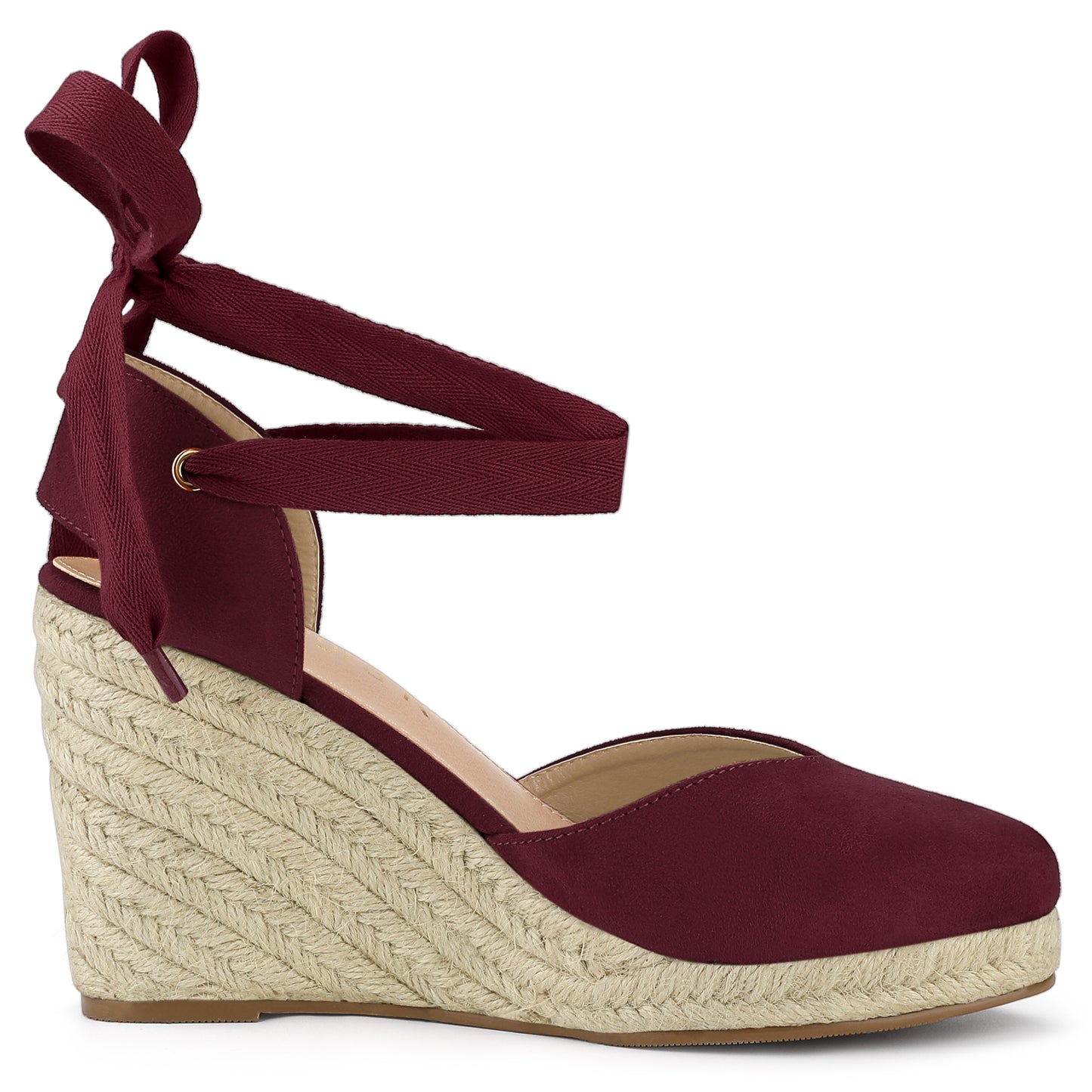 Sandalias de plataforma con cuña y cordones para mujer