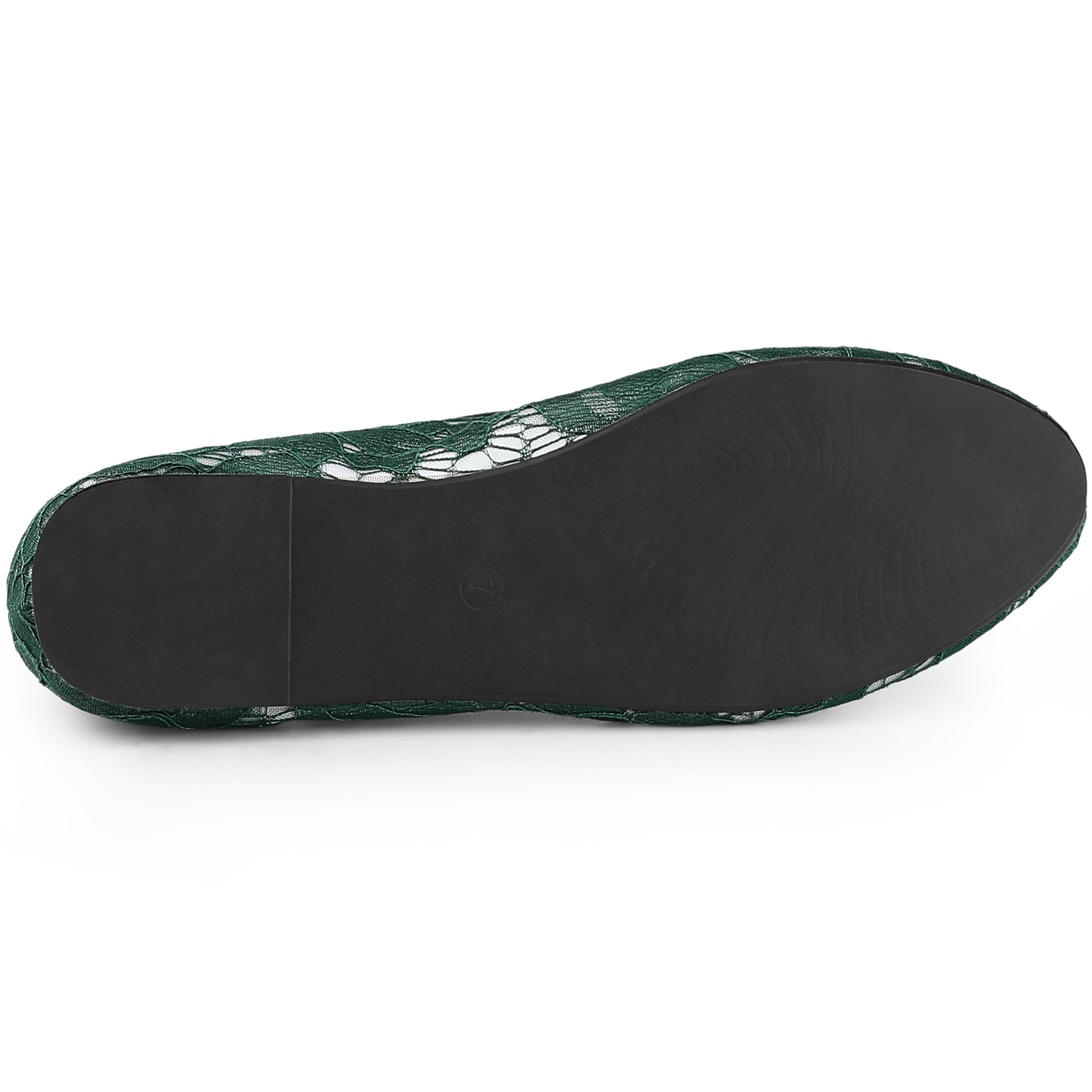 Bailarinas transpirables sin cordones con diseño floral de malla de encaje para mujer