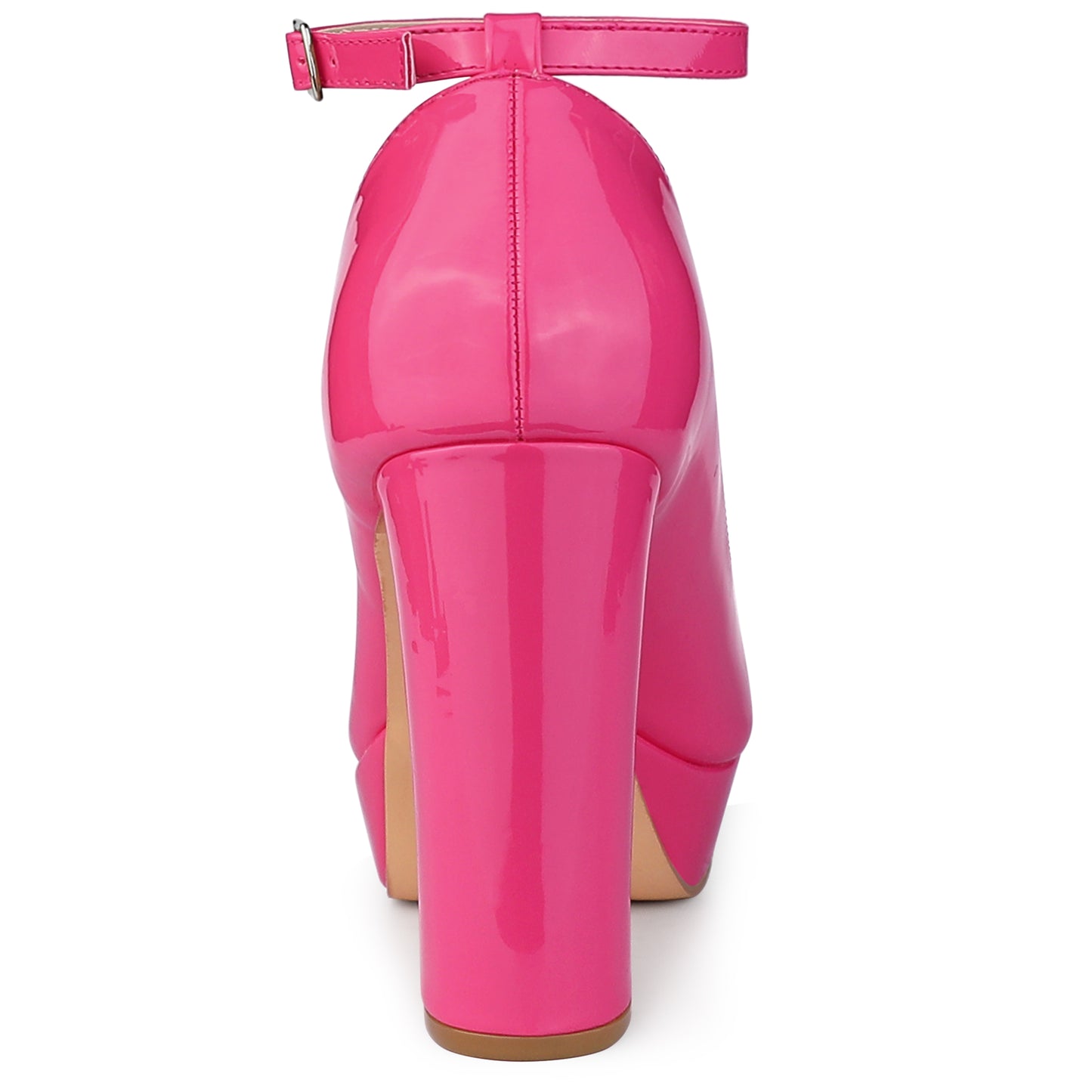 Zapatos Mary Jane de tacón grueso con plataforma y tira al tobillo para mujer