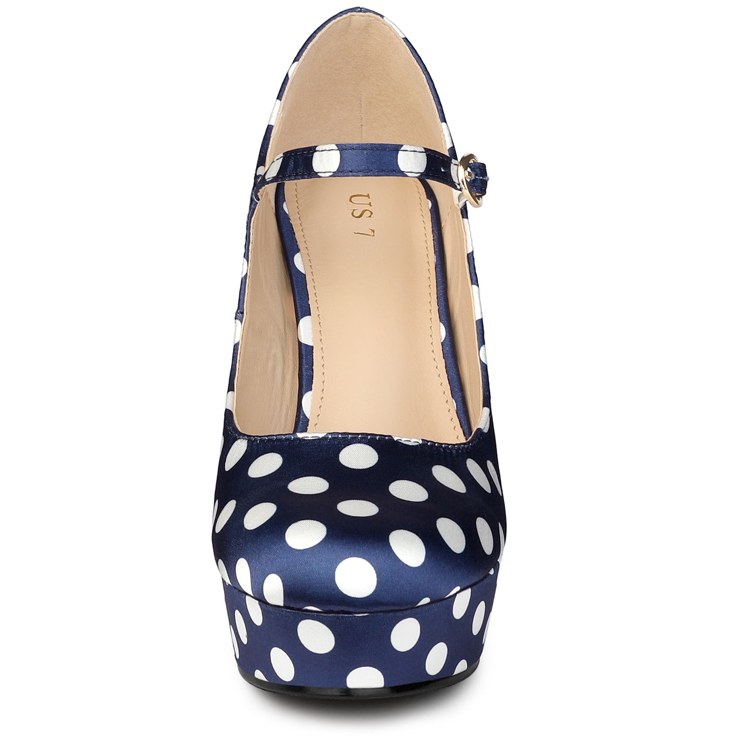 Zapatos Mary Jane de plataforma con lunares y tacón de aguja para mujer