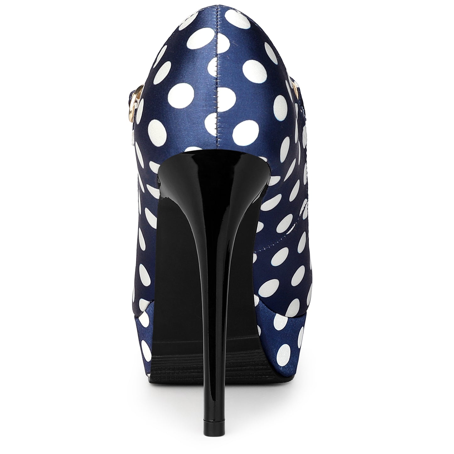 Zapatos Mary Jane de plataforma con lunares y tacón de aguja para mujer