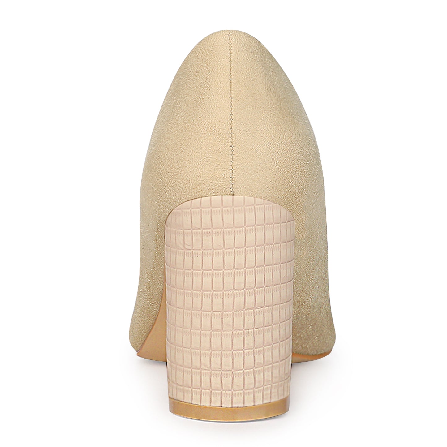 Zapatos de vestir para mujer con punta puntiaguda, sin cordones, estampado a cuadros, punta cerrada y tacón grueso