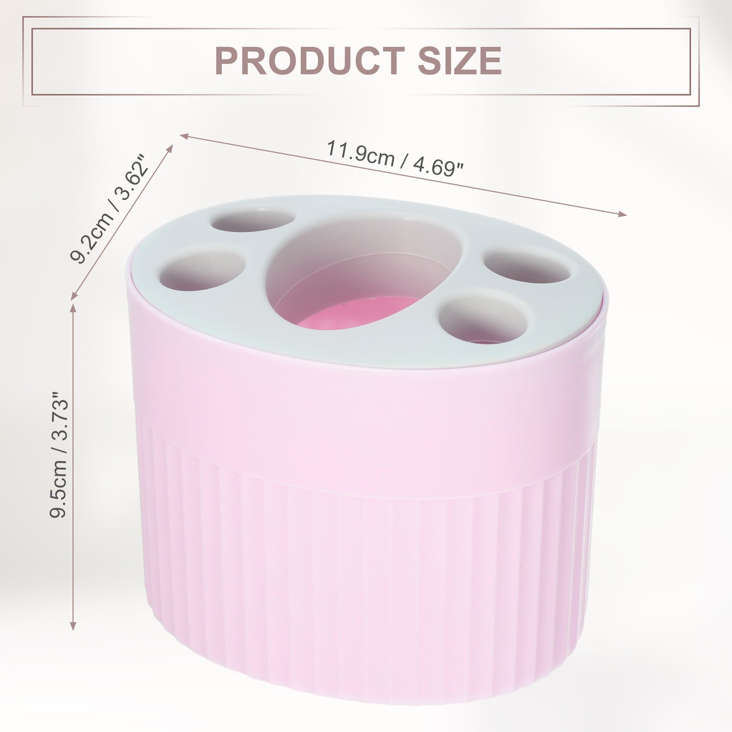 Portacepillos de dientes para baño, organizador de cepillos de dientes, 12,7 x 9,1 x 9,5 cm, color rosa