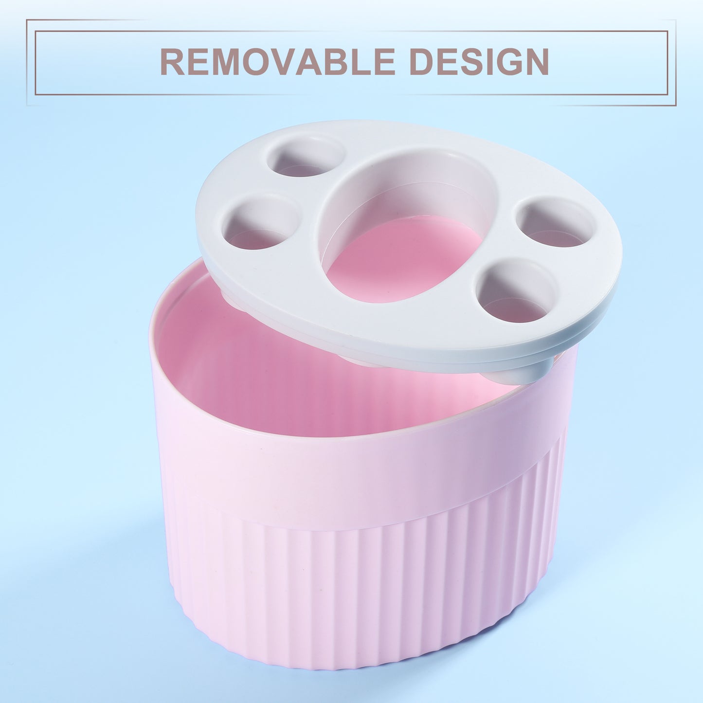 Portacepillos de dientes para baño, organizador de cepillos de dientes, 12,7 x 9,1 x 9,5 cm, color rosa